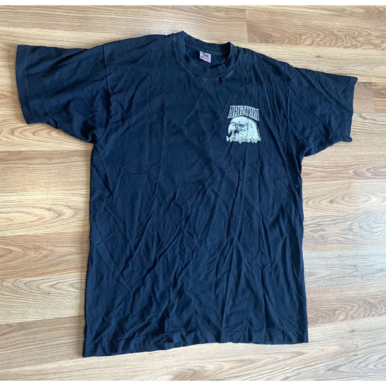 Fruit Of The Loom VINTAGE Arizona WildFires Eagle Graphic T-Shirt USA Made Single Stitch XL Mens Black Cotton 90s Retro Wild Fires Logo 1996 Size US XL / EU 56 / 4 - 2 Thumbnail