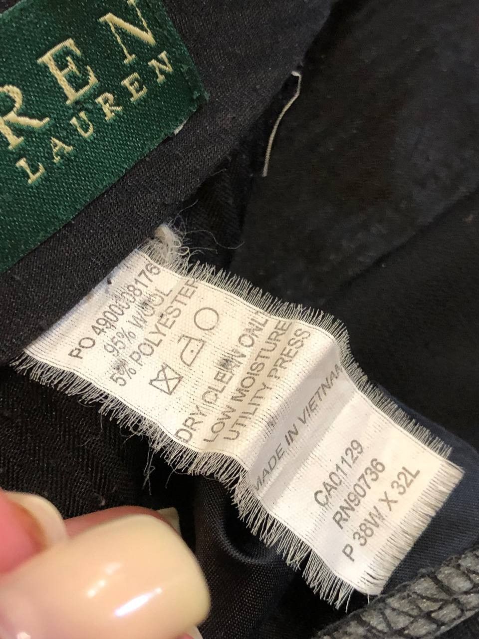 Lauren Ralph Lauren vintage black Y2K Formal Trousers Lauren Ralph Lauren Size 40R - 3 Thumbnail