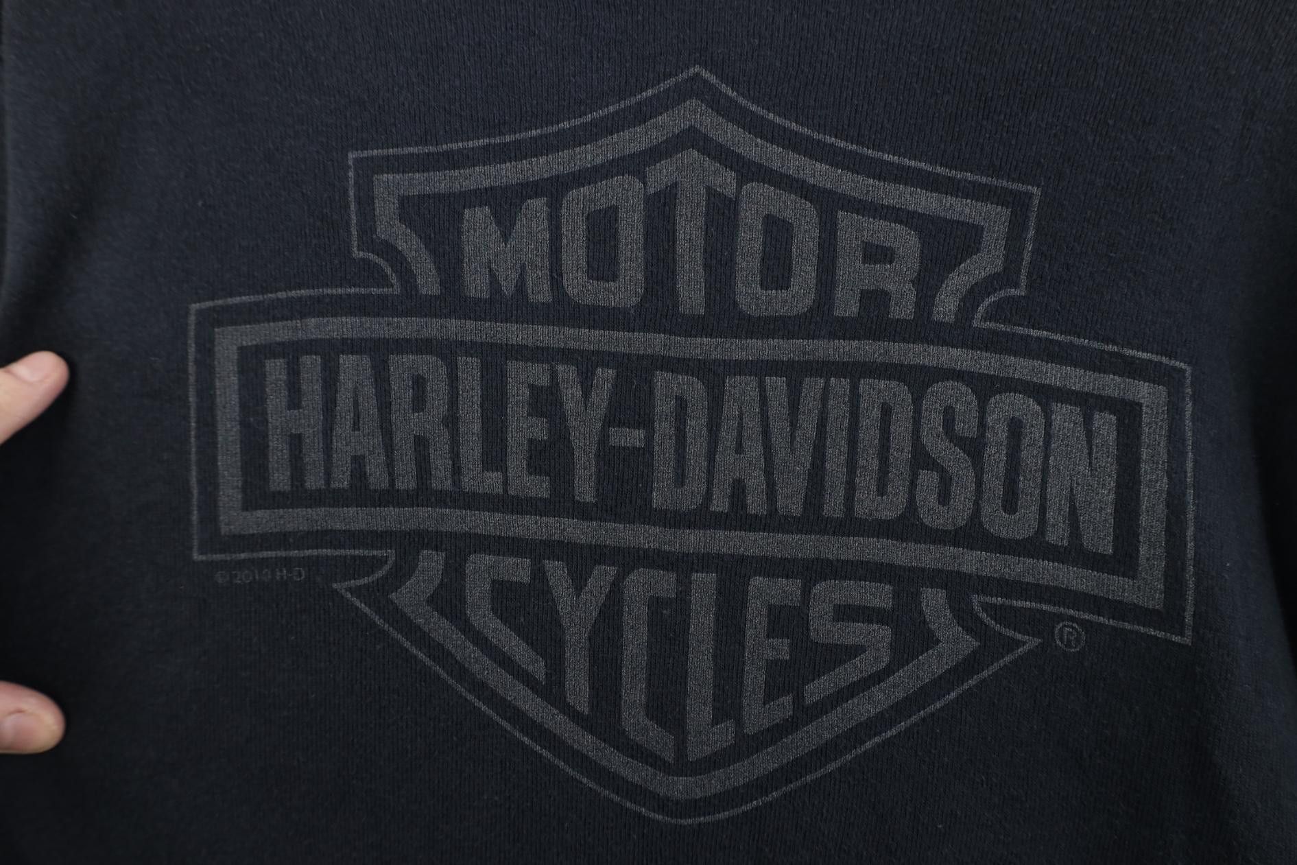 Harley Davidson Vintage Y2K Harley Davidson Thermal Ribbed Knit T-Shirt USA Size XL / US 12-14 / IT 48-50 - 10 Thumbnail
