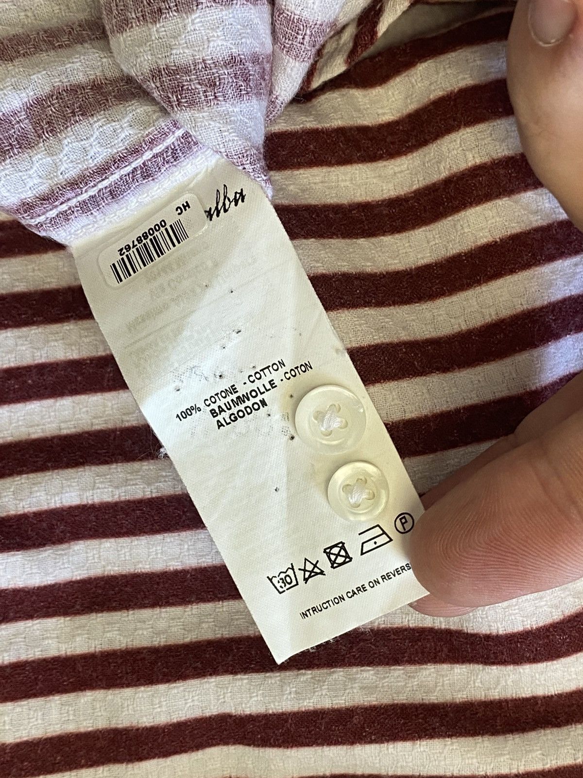 Massimo Alba Massimo Alba Band Collar Stripe Button Shirt Size: S Size US S / EU 44-46 / 1 - 4 Thumbnail