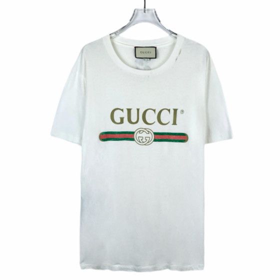 Gucci Gucci Floral Logo Print White Cotton T-Shirt (Size XS) Size XS / US 0-2 / IT 36-38 - 1 Thumbnail
