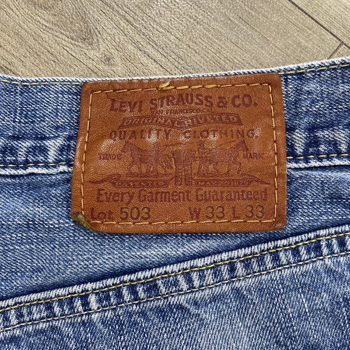 Levi's Vintage Clothing 🇯🇵 1990s Vintage Levis 503 Japan 33x33 Distressed Faded Jeans Size US 33 - 15 Thumbnail