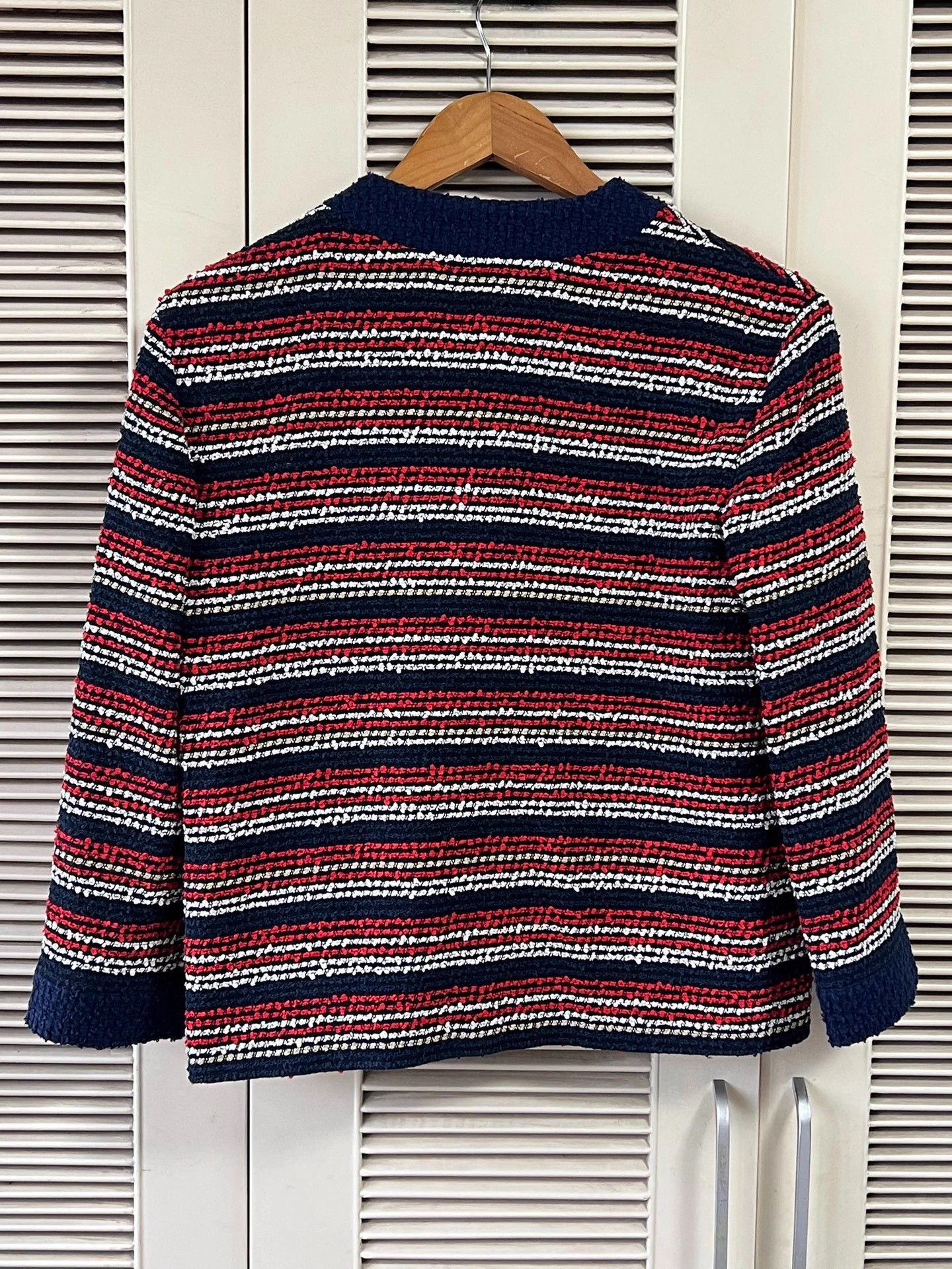 Gucci Gucci Women's Red Blue Stripe Short Jacket Star Tiger Clasp Size XS / US 0-2 / IT 36-38 - 2 Thumbnail