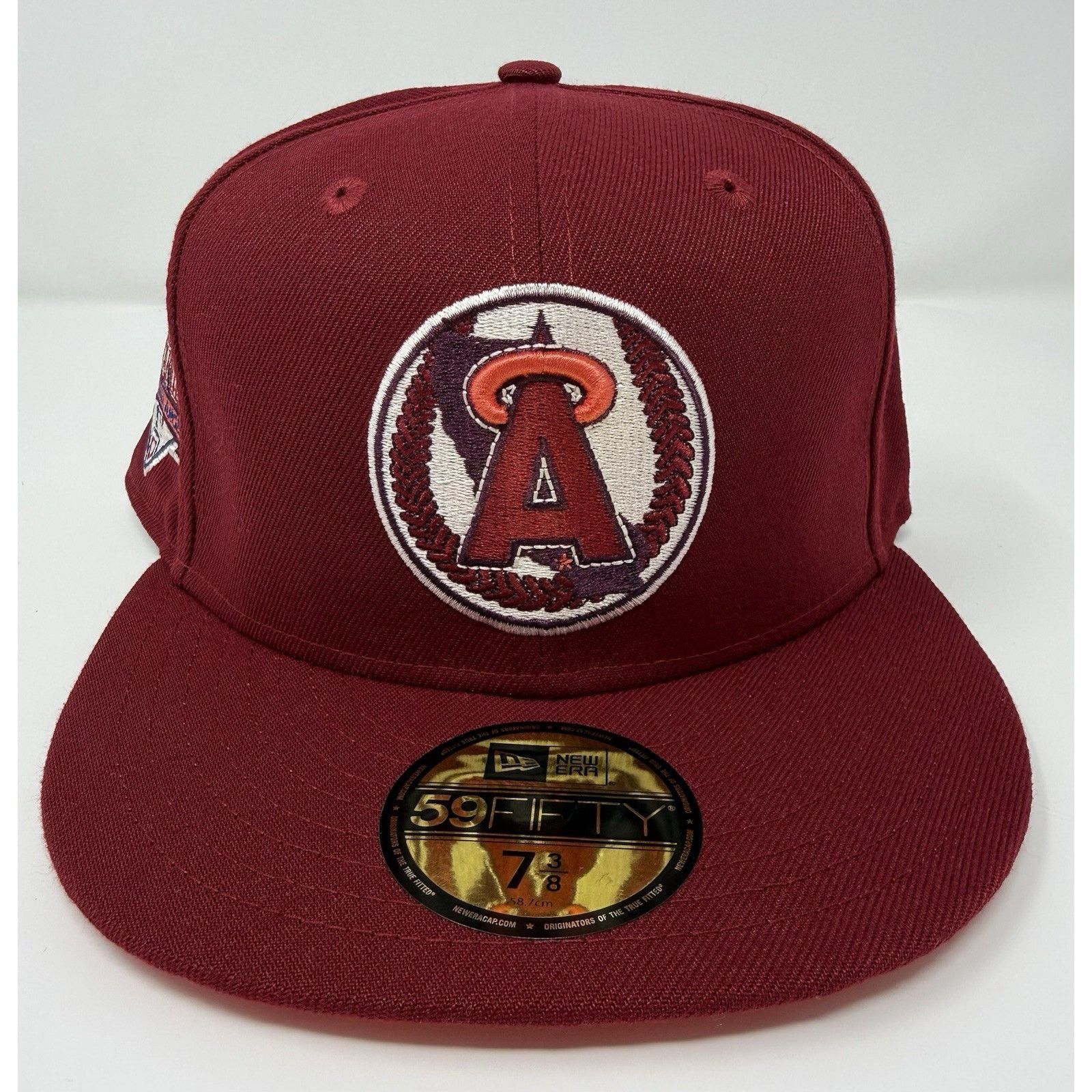 New Era New Era California Angels Fitted Hat Size 7 3/8 Cardinal Red Size ONE SIZE - 1 Thumbnail