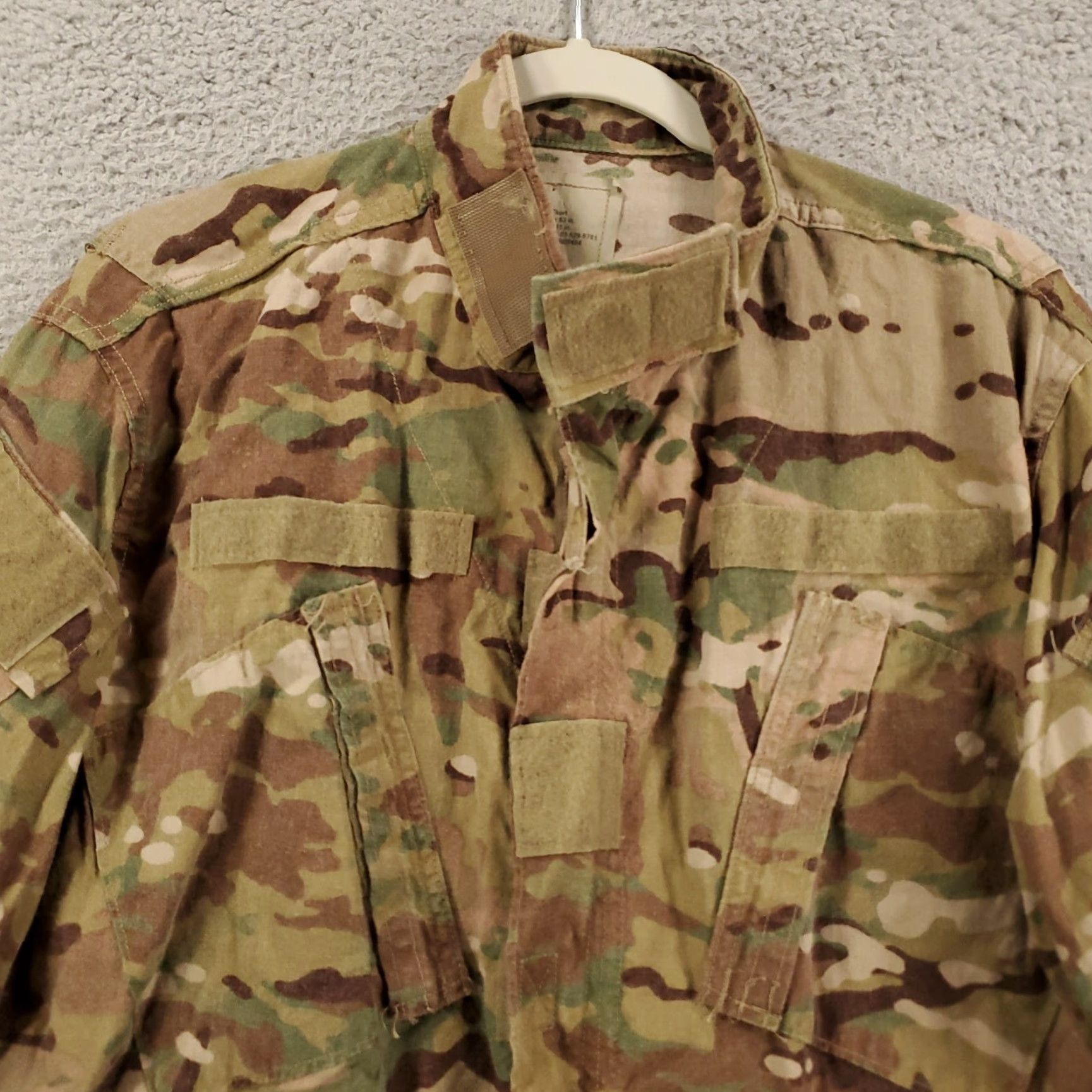 Vintage US Army Jacket Medium X-Short Full Zip Camouflage Military Combat Uniform Coat Size US M / EU 48-50 / 2 - 3 Thumbnail