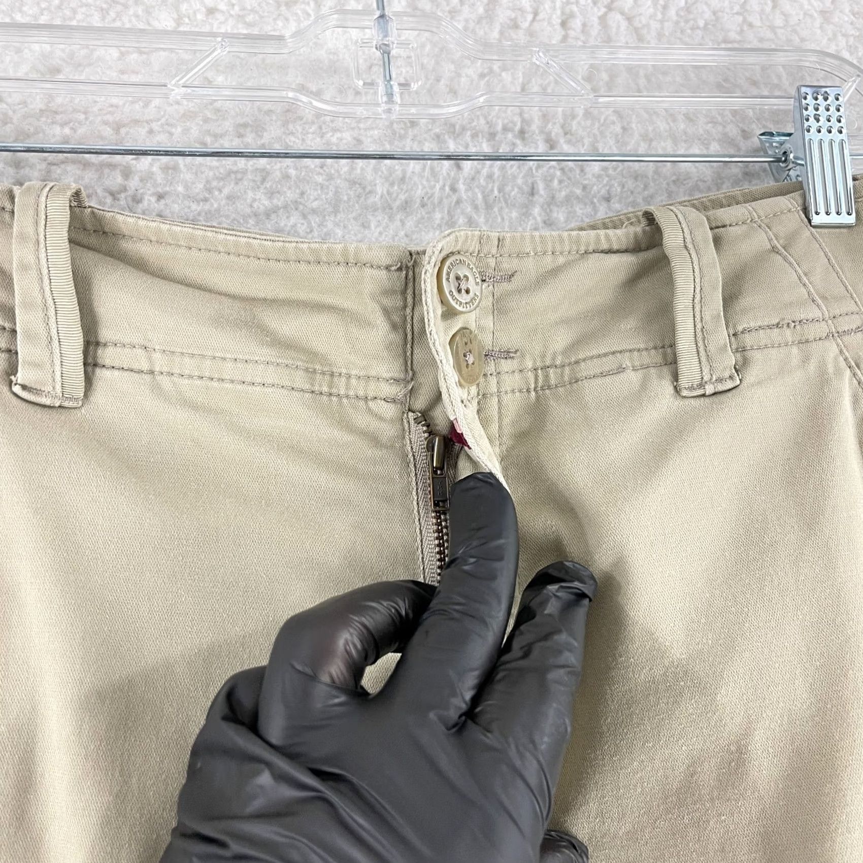 American Eagle Outfitters VINTAGE American Eagle Outfitters Pants Womens Size 6 Beige Khaki Wide-Leg Y2K Vintage Size 28" / US 6 / IT 42 - 5 Thumbnail