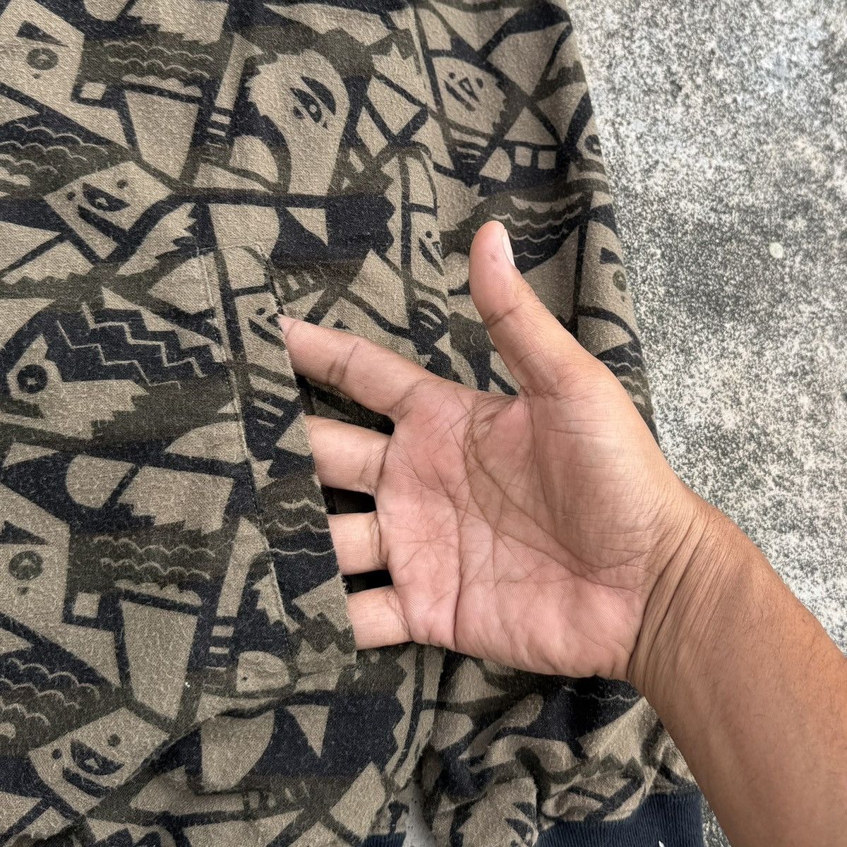 Bape A Bathing Ape BAPE All Over Print Zip Hoodie Brown Graphic Size US XL / EU 56 / 4 - 8 Thumbnail