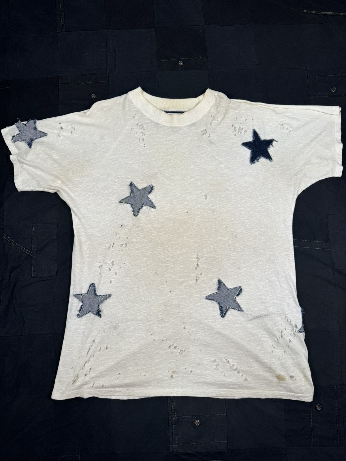 The Squad Distressed Denim Star Tee Size US M / EU 48-50 / 2 - 1 Thumbnail