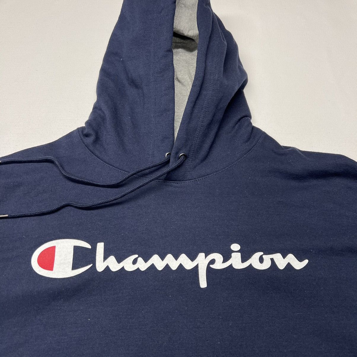 Champion NEW Champion Hoodie Sweatshirt Blue Logo Pocket Sweater Size US XXL / EU 58 / 5 - 5 Thumbnail