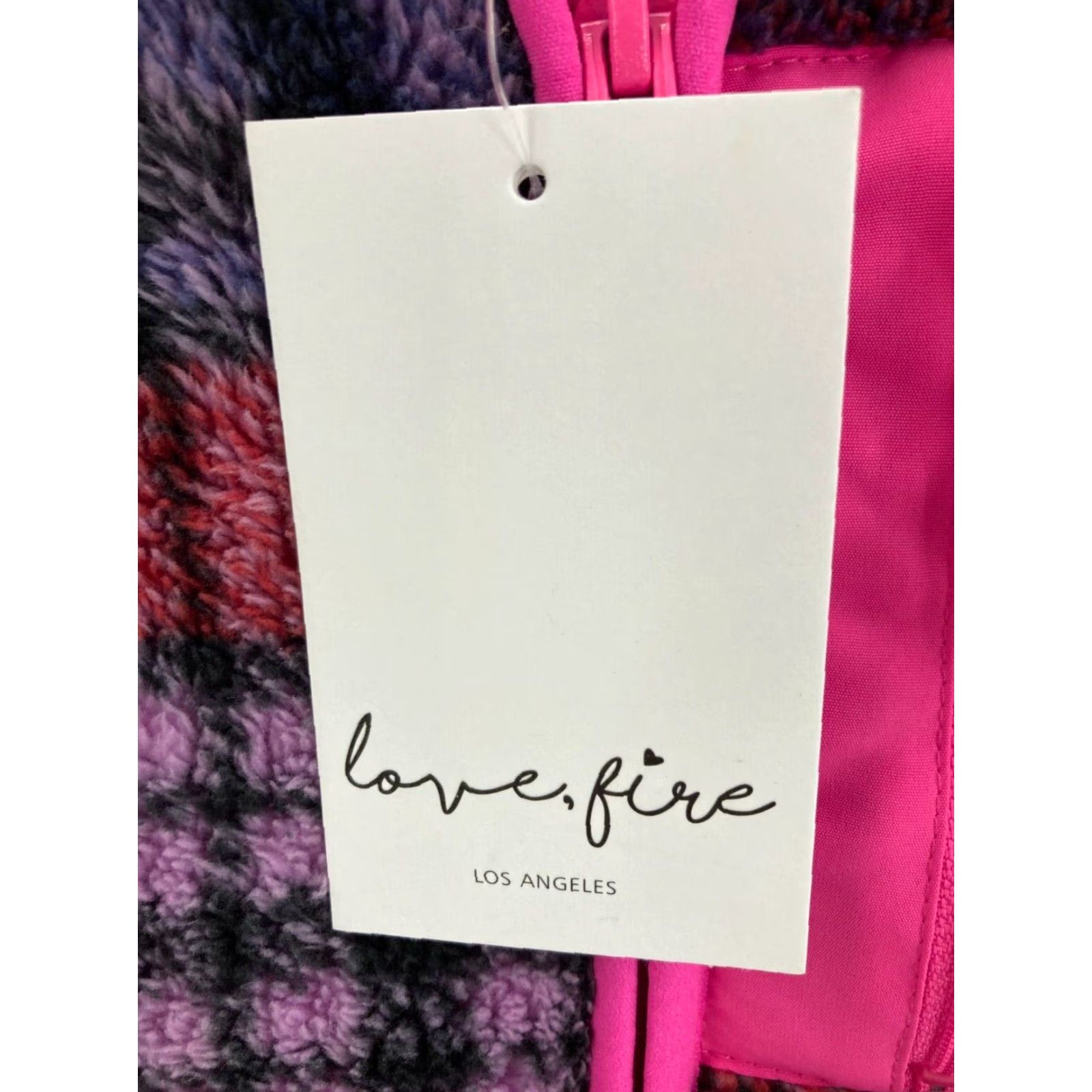 Vintage LOVE FIRE Coat Womens Small Full zip Fleece Size S / US 4 / IT 40 - 5 Thumbnail
