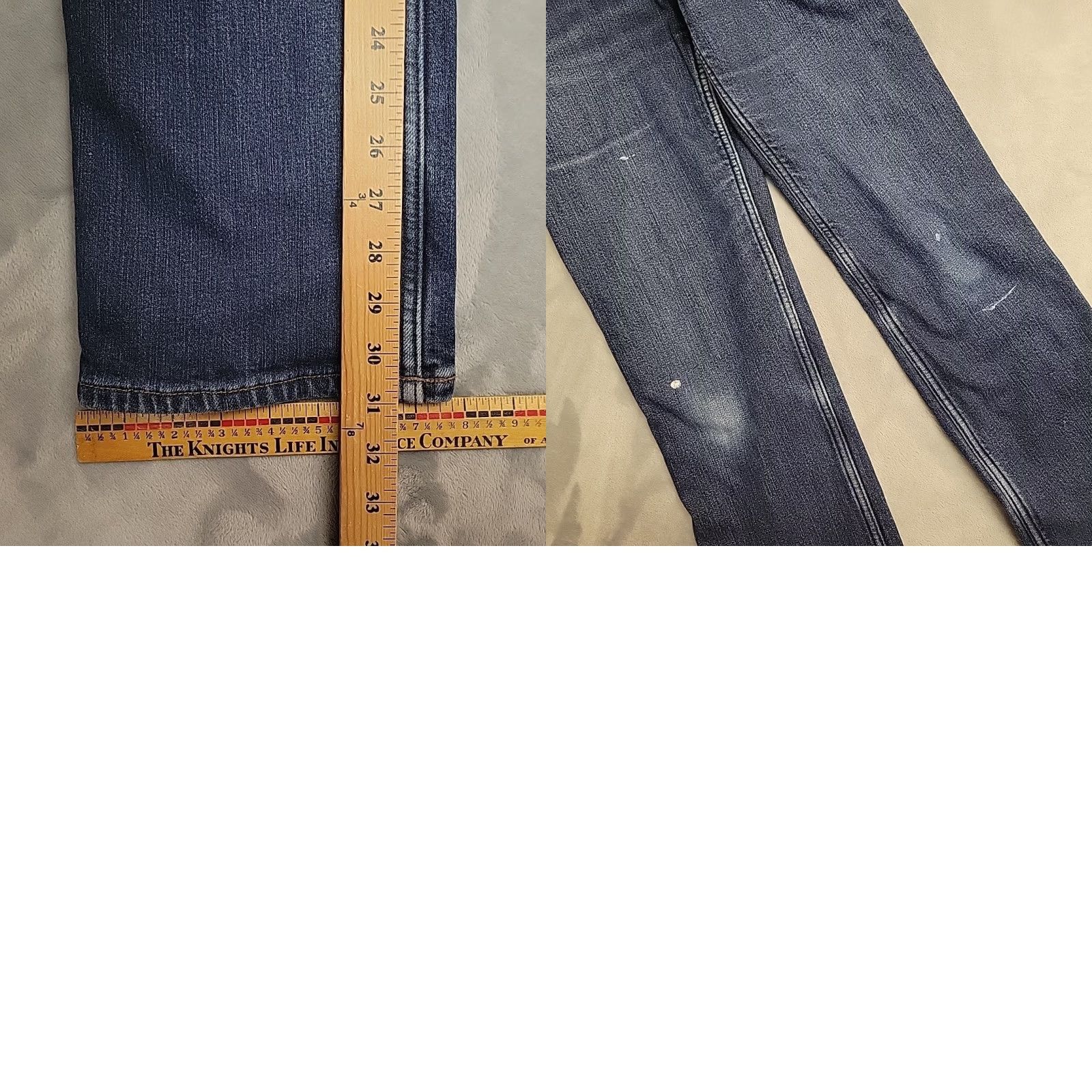 Carhartt VINTAGE Carhartt Jeans Womens 6x32 Blue Faded Denim Red Plaid Flannel Lined Work 102729 Size 28" / US 6 / IT 42 - 9 Thumbnail