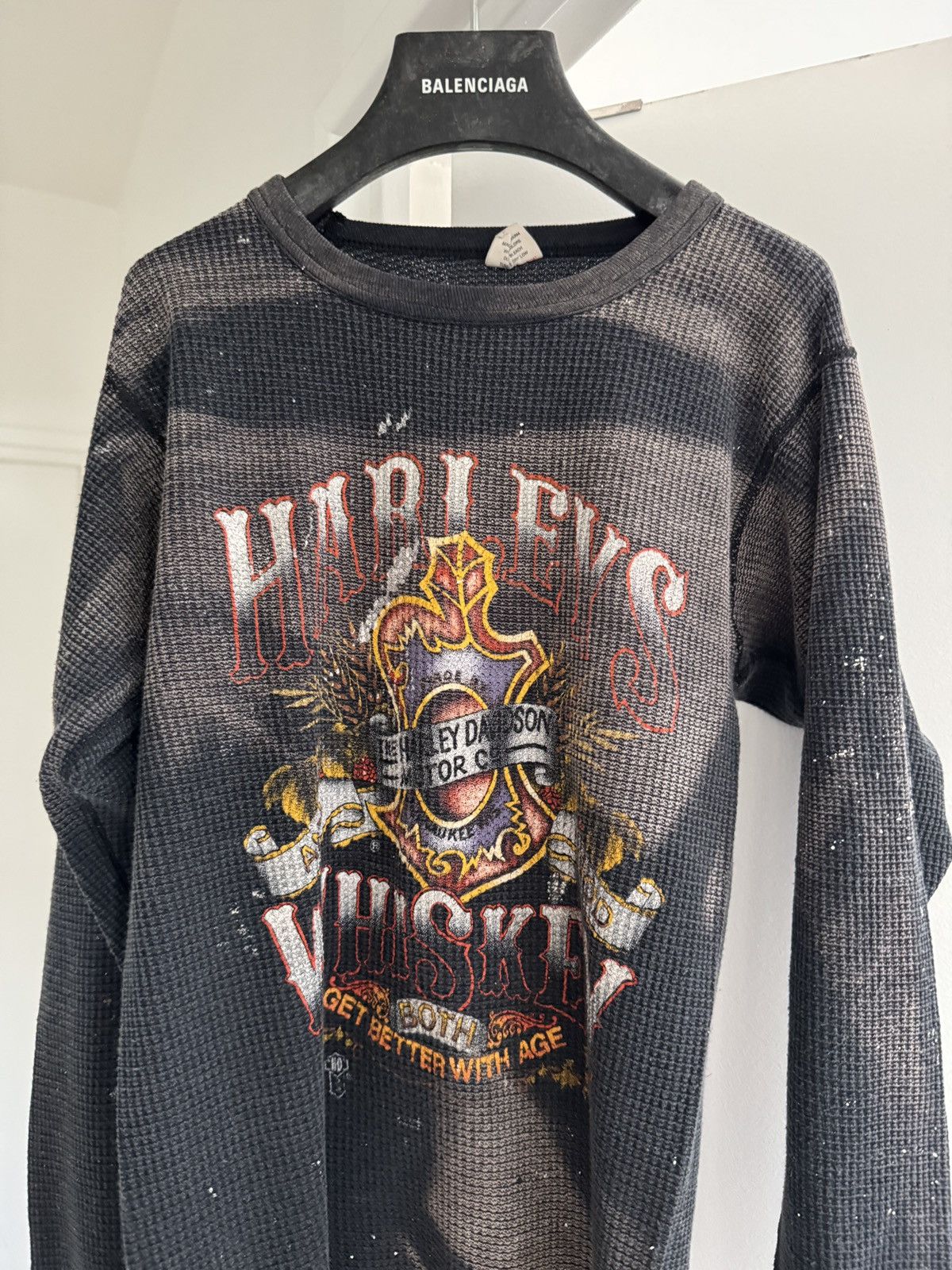 Harley Davidson *RARE* HARLEY DAVIDSON 1980s VINTAGE 3D EMBLEM THERMAL Size US M / EU 48-50 / 2 - 3 Thumbnail