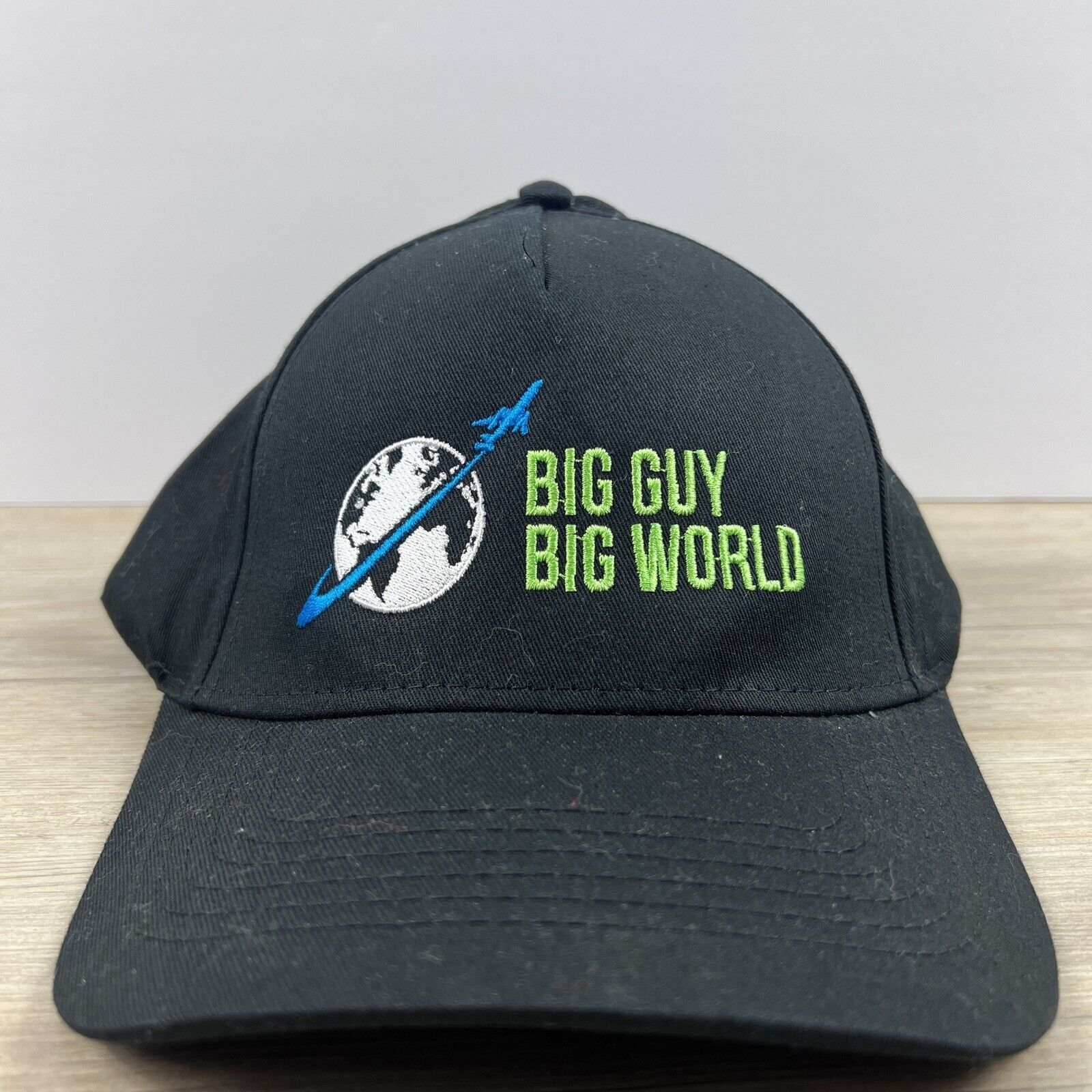 Other Big Guy Big World Hat Snapback Hat Black Adjustable Hat Adul Size ONE SIZE - 1 Thumbnail