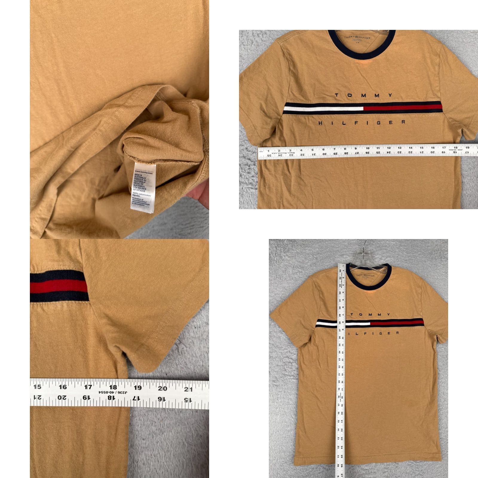 Tommy Hilfiger Tommy Hilfiger Shirt Men Small Petite Beige Crew Neck Cotton Short Sleeve Shirt - Tommy Hilfiger Shirt Men Small Beige Crew Neck Short Sleeve Cotton Size US S / EU 44-46 / 1 - 8 Thumbnail