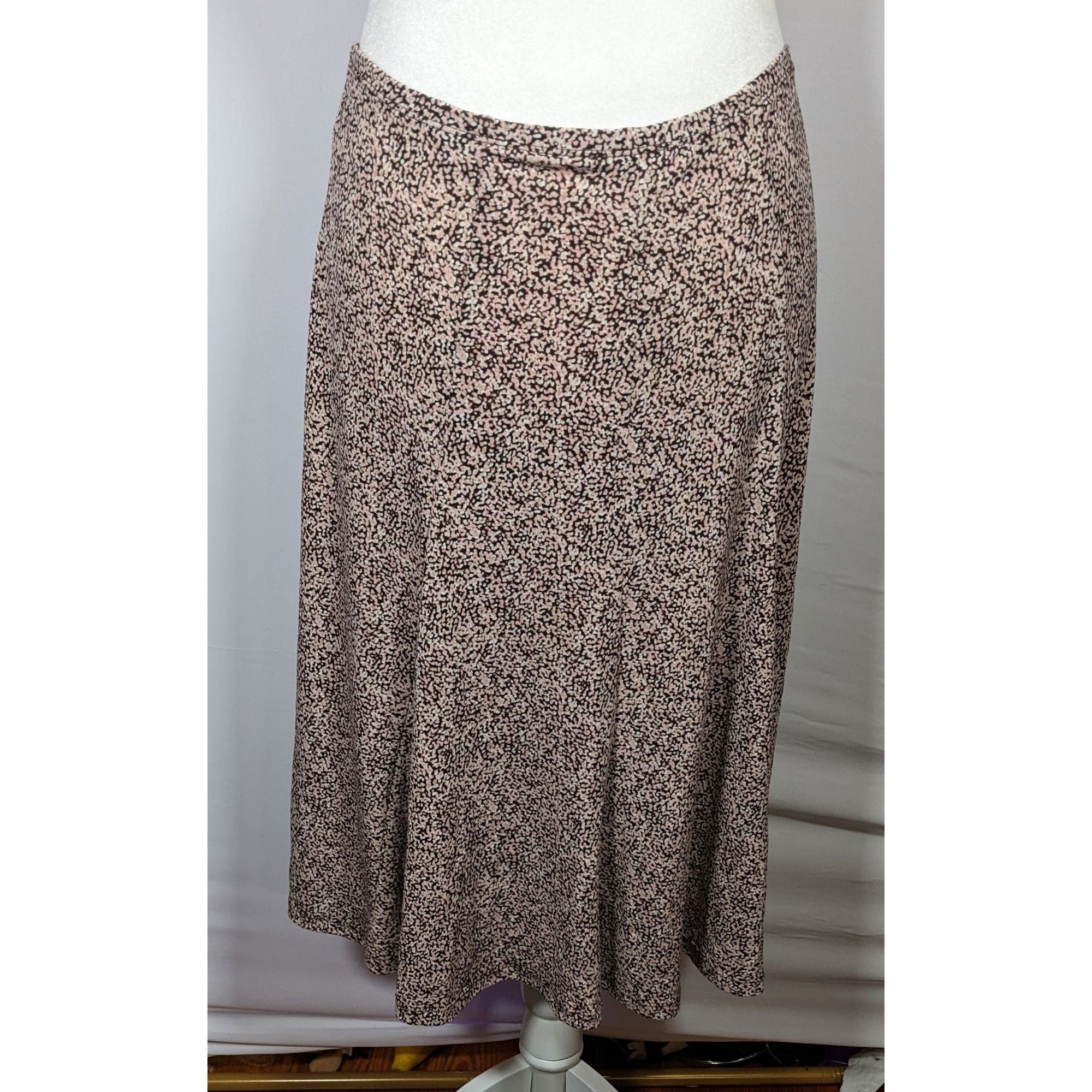 Liz Claiborne Liz Claiborne Brown And Cream Speckled Skirt Size 38" / US 16 / IT 52 - 4 Thumbnail