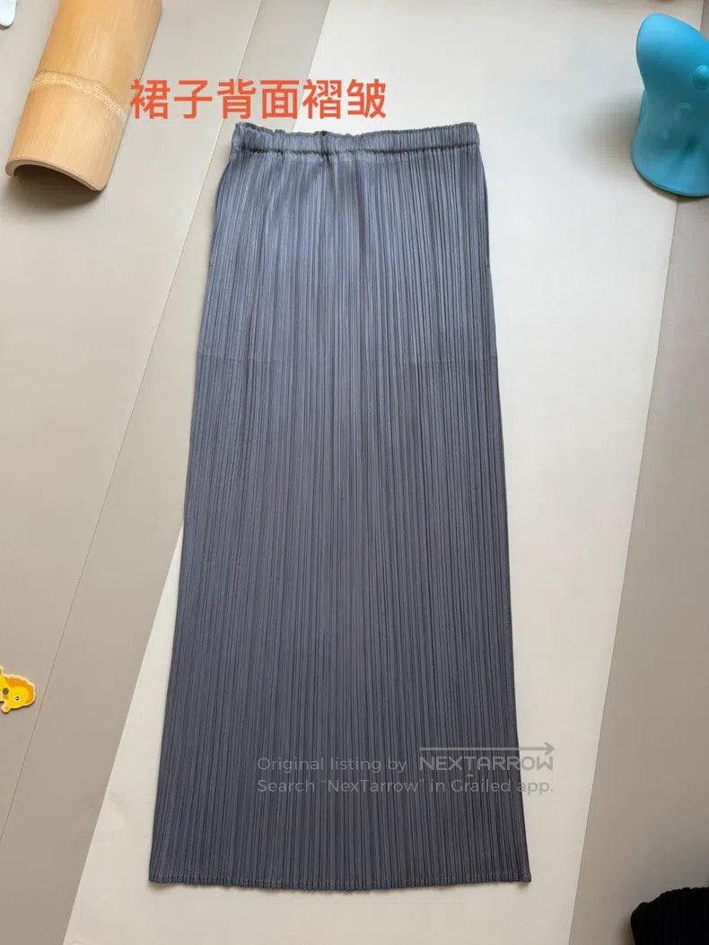Issey Miyake Issey Miyake size:3 Dark Gray Midi Skirt Size 31" - 6 Thumbnail