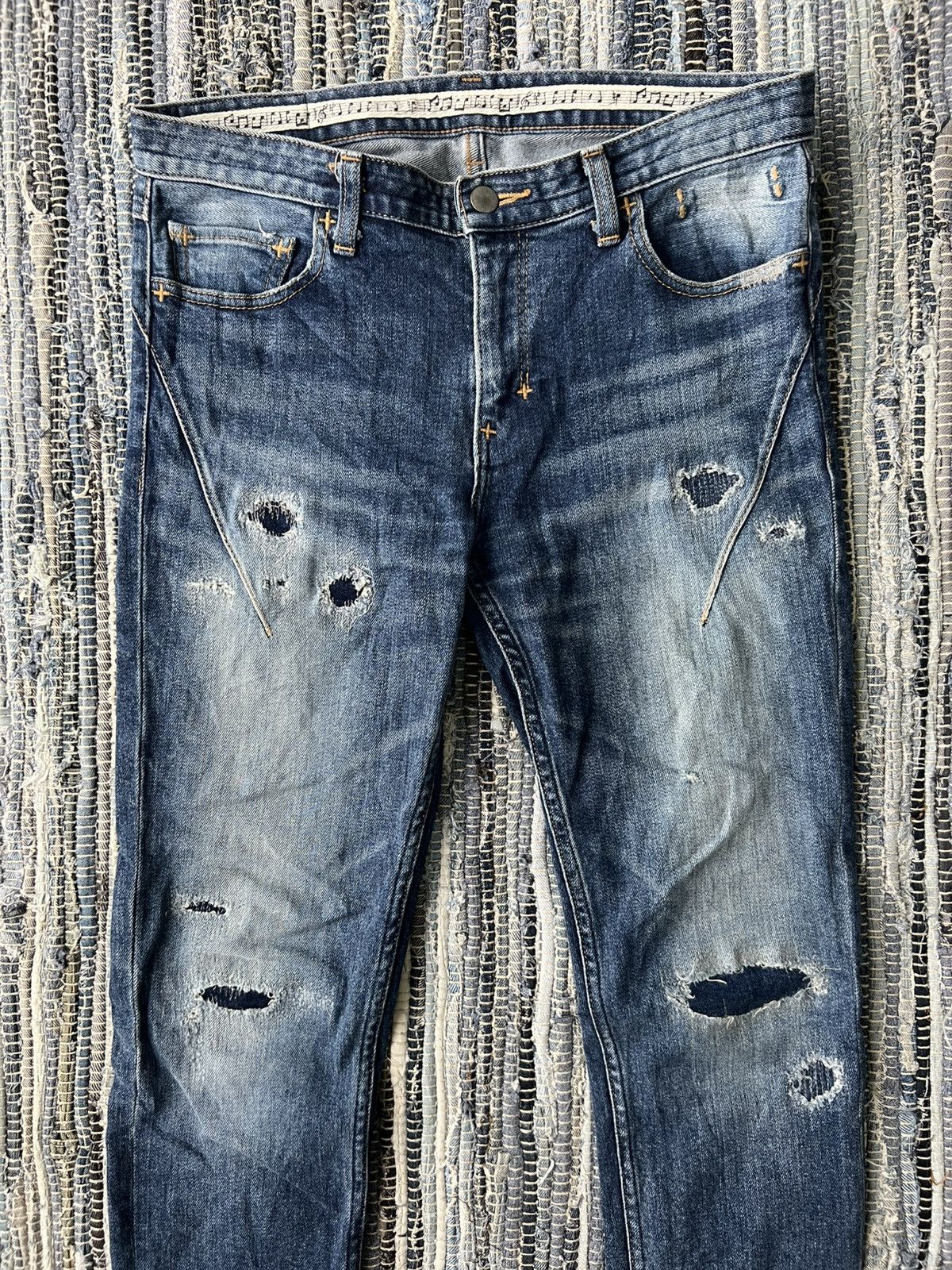 Number (N)ine Number Nine Miyashita's Grunge Distressed Rocker Denim Jeans Size US 31 - 3 Thumbnail