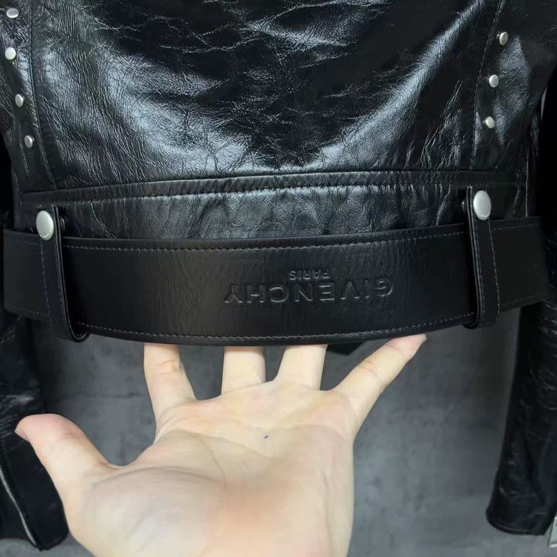 Givenchy Givenchy Size34 Studded logo heavy duty leather jacket Size XXS / US 00 / IT 34 - 5 Thumbnail