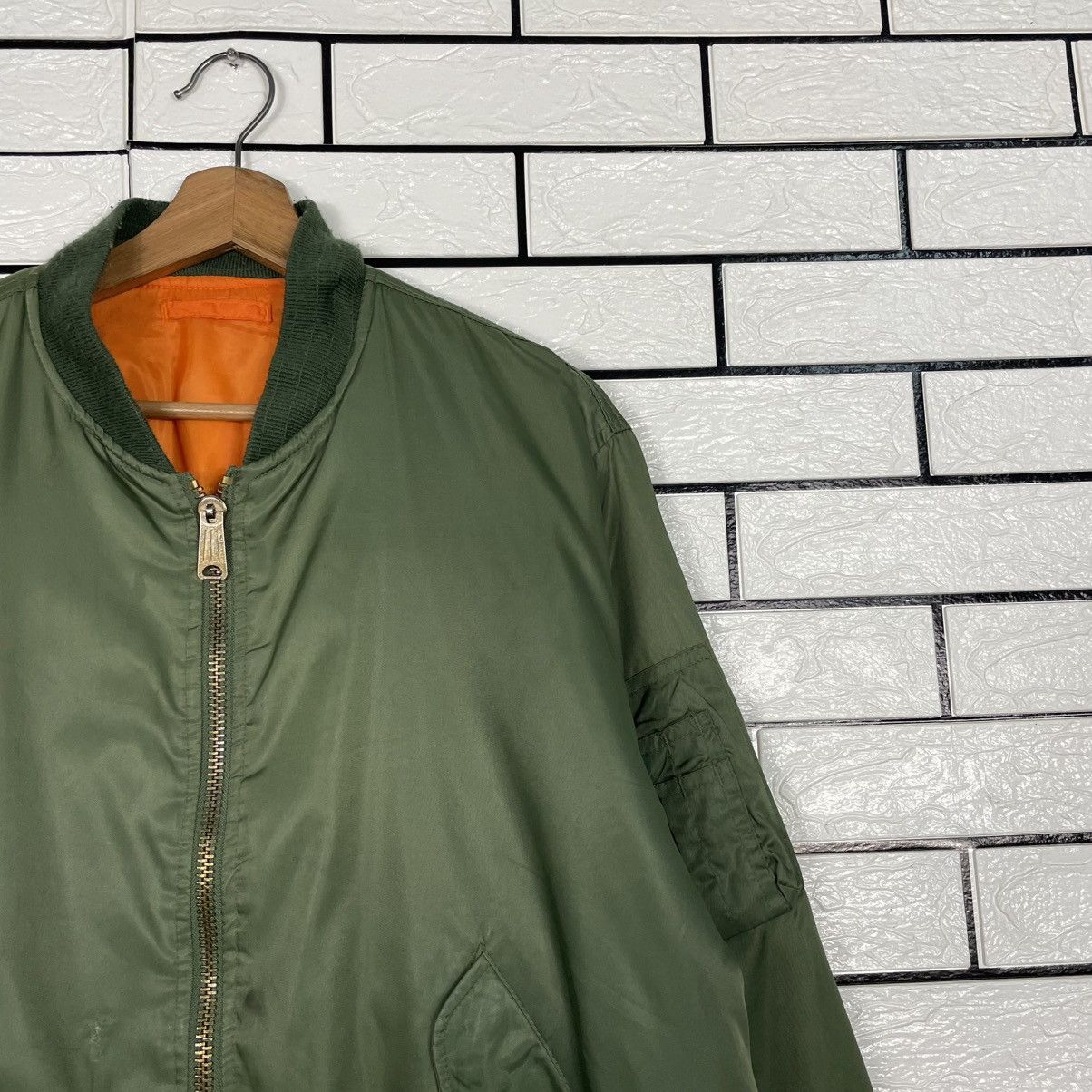 Japanese Brand Phantom Military MA-1 Nylon Flight Bomber Jacket Size US L / EU 52-54 / 3 - 7 Thumbnail