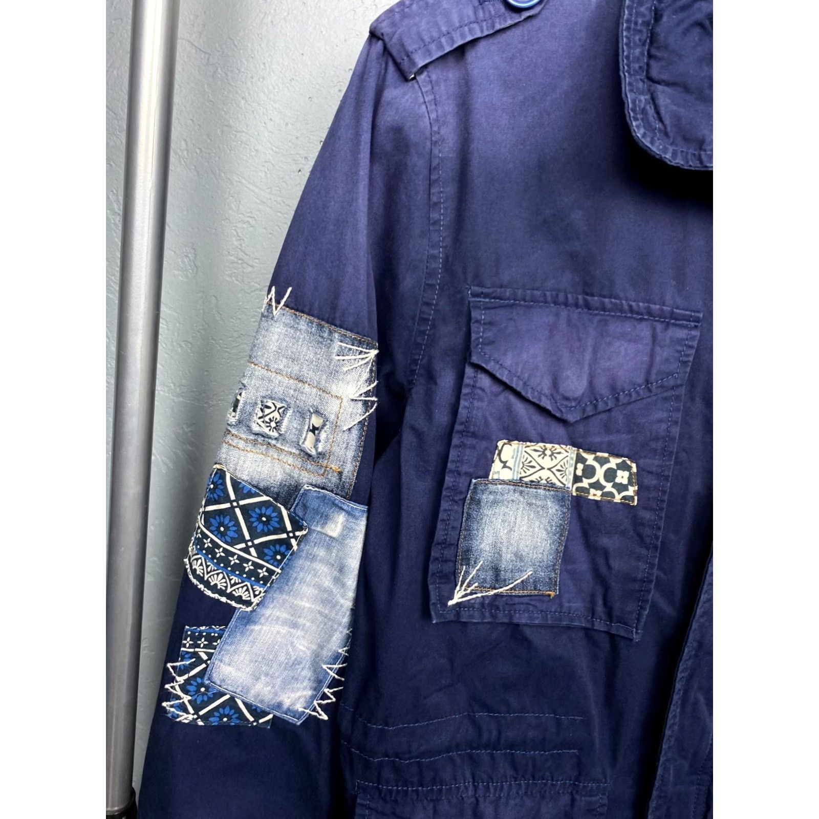 Desigual Desigual Patchwork Jacket Mens S Windbreaker Jacket blue Logo Vintage No N/A Size US S / EU 44-46 / 1 - 4 Thumbnail