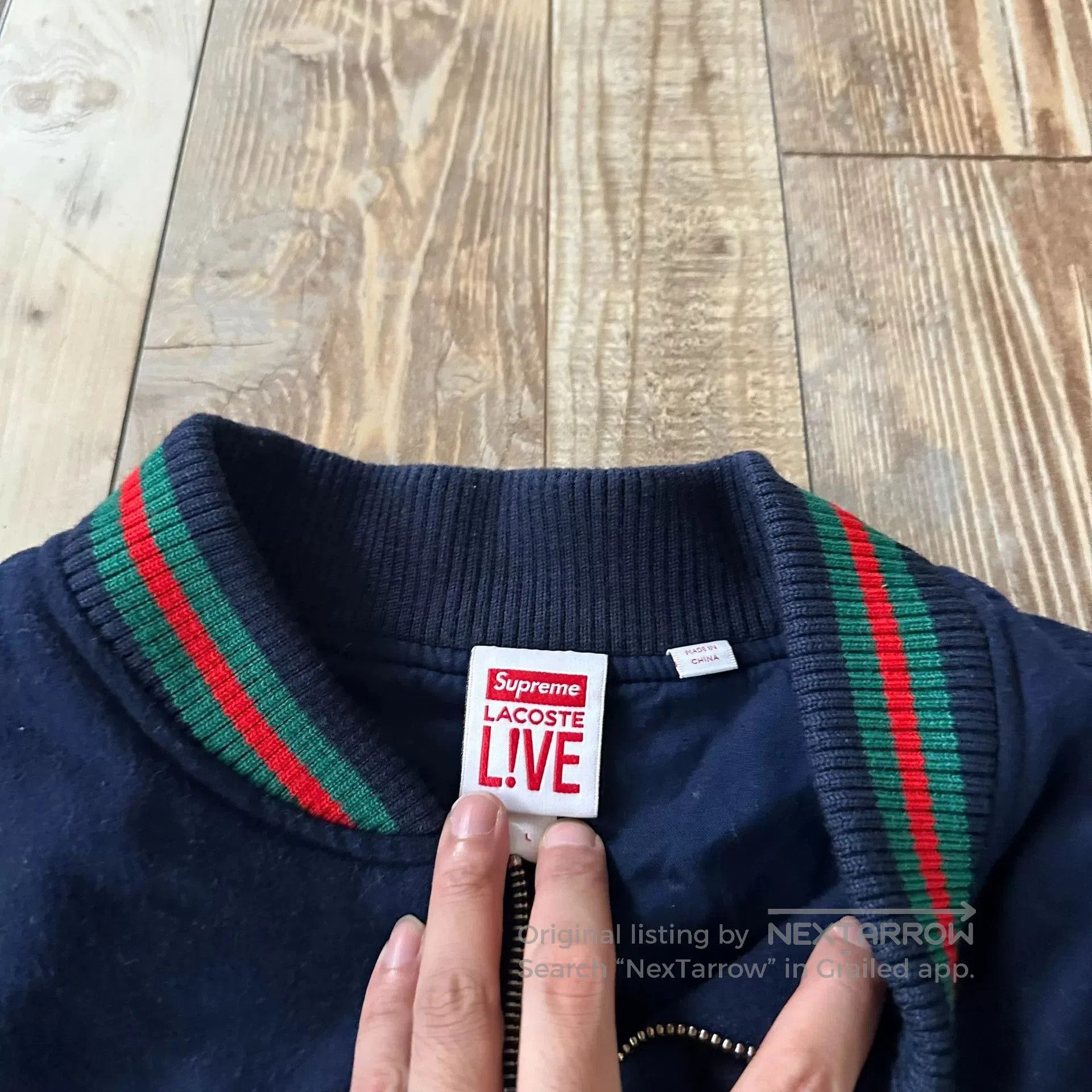 Supreme Supreme x Lacoste Embroidered Baseball Jacket. Size US L / EU 52-54 / 3 - 3 Thumbnail