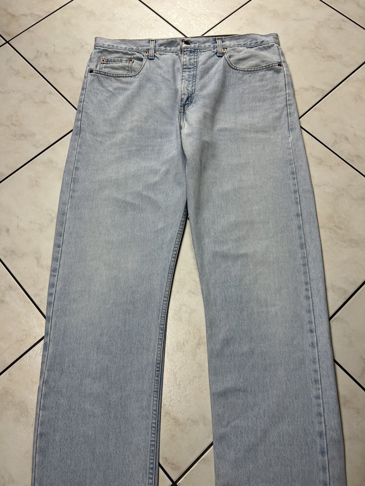 Levi's Vintage 90s Levi’s 615 02 orange tab jeans baby blue denim Size US 38 / EU 54 - 4 Thumbnail