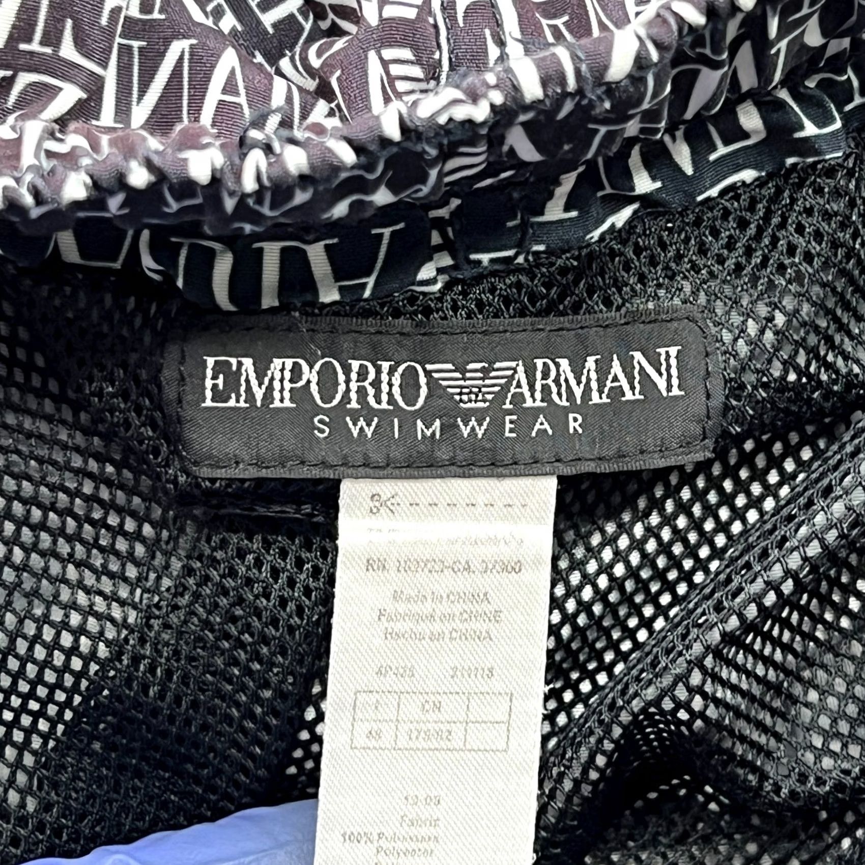 Emporio Armani Emporio Armani Mens Shorts Beach Swim Trunks Logo Print Size 48 Drawstrings Multicolor Size US 32 / EU 48 - 6 Thumbnail