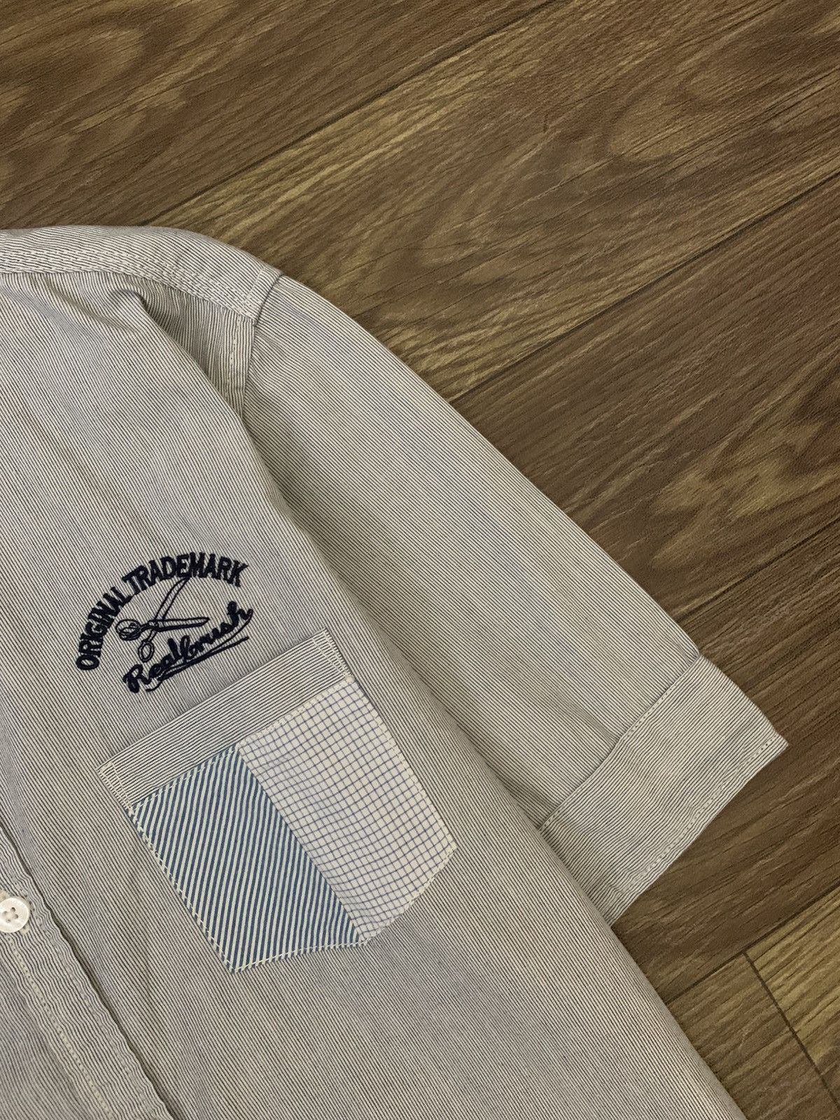 Japanese Brand Mens Shirt REAL CRUSH CLOTHING Cotton Stripe Short Sleeve Size US L / EU 52-54 / 3 - 6 Thumbnail