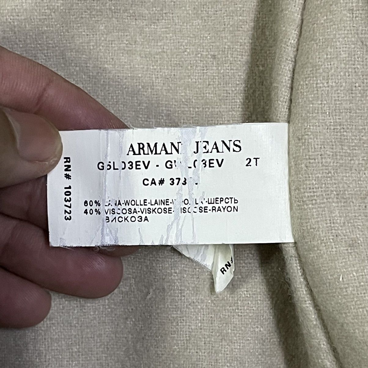 Armani Vintage AJ Armani Jeans Trench Coat Double Breasted Size M / US 6-8 / IT 42-44 - 12 Thumbnail