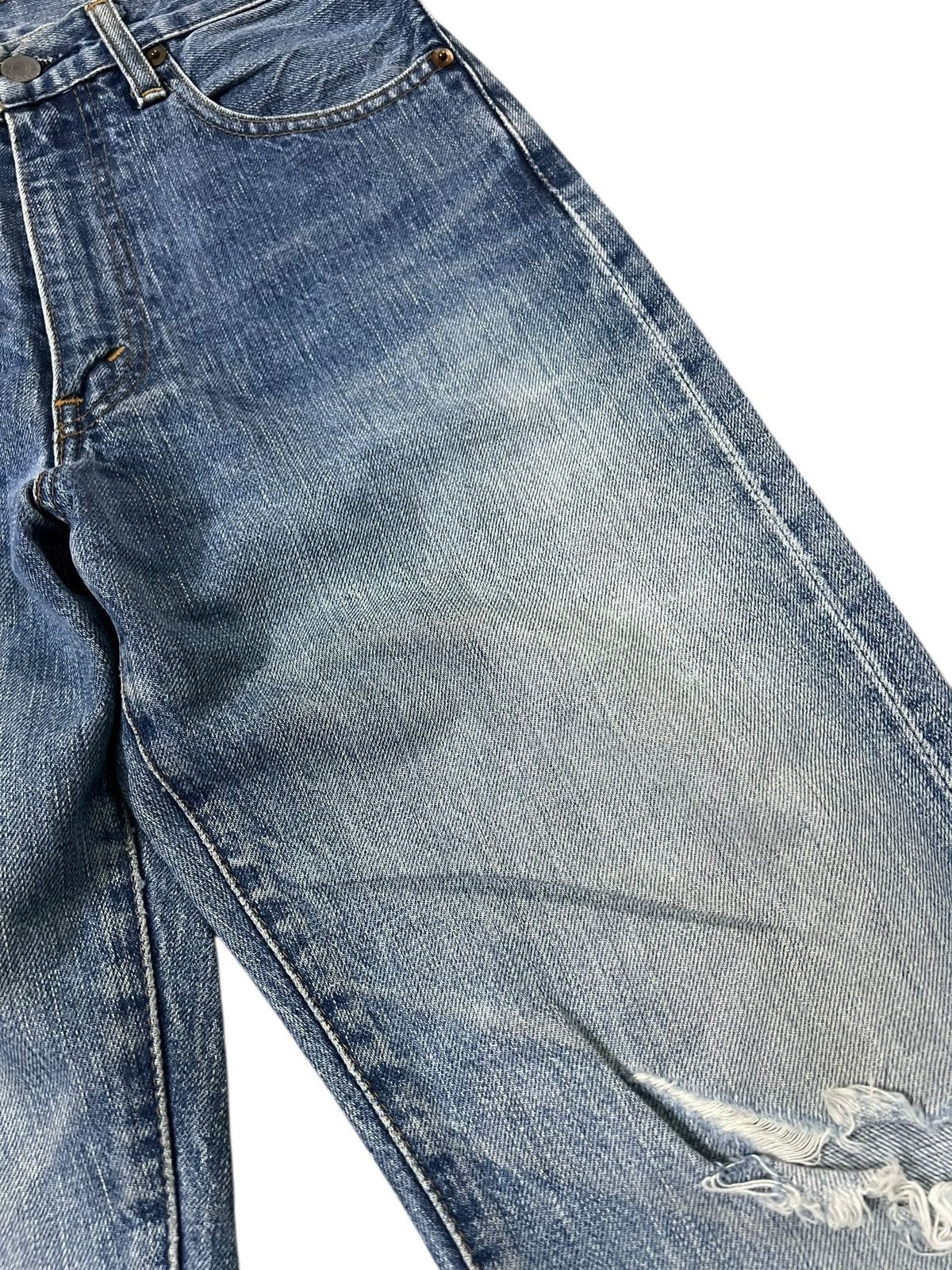 Levi's Vintage Levis 502 Big E Selvedge Faded Distressed Jean Size US 28 / EU 44 - 6 Thumbnail