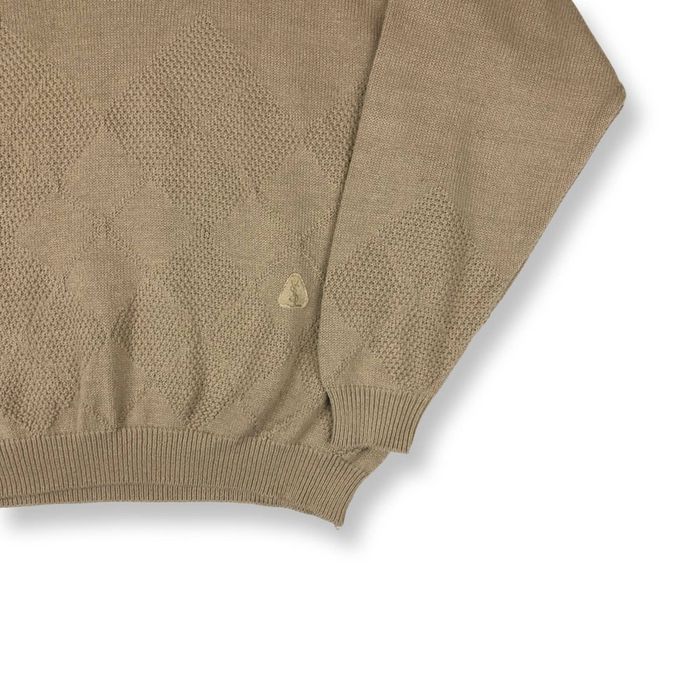 Vintage 90s YSL Yves Saint Laurent Geometric Cable Knit Jumper Size M
