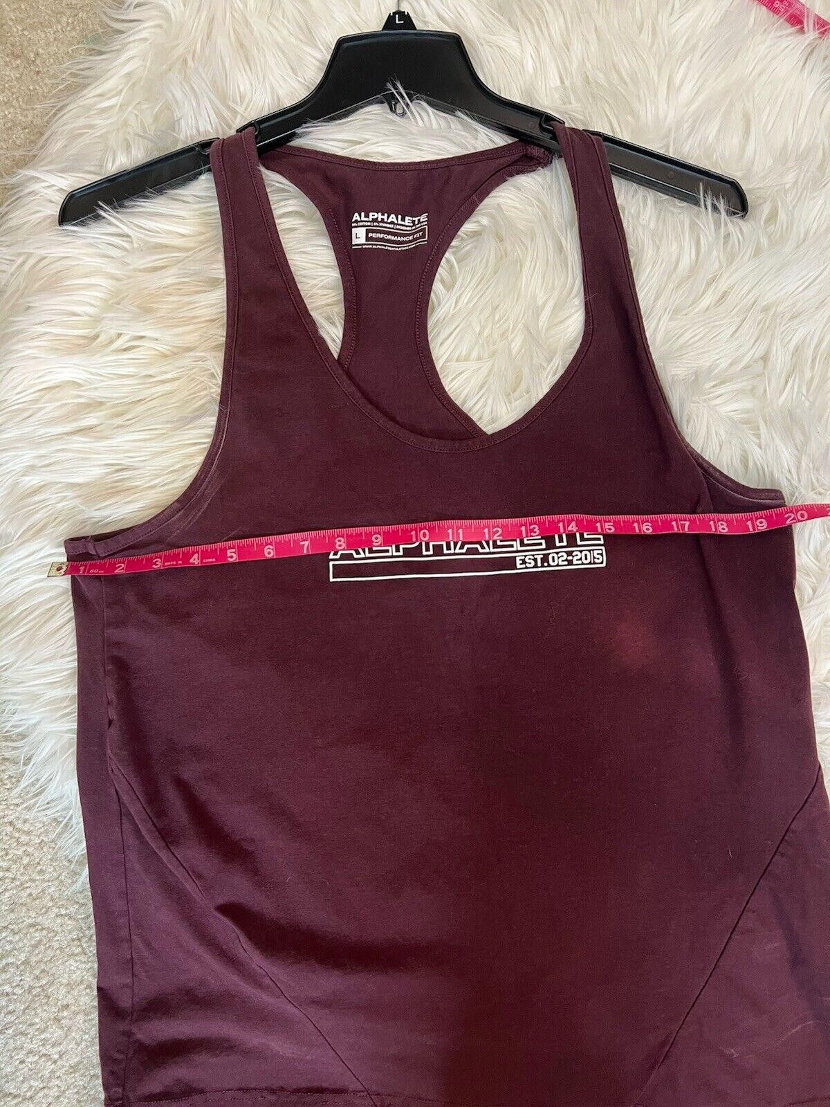 Alphalete Athletics Alphalete Racerback Athletic Tank Top Fitted Burgundy Sz L Size L / US 10 / IT 46 - 5 Thumbnail