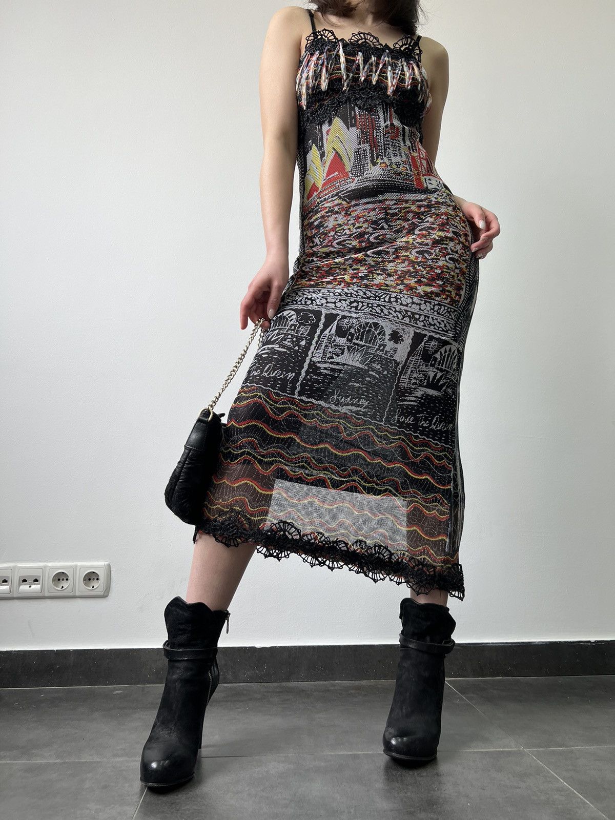 Vintage Save The Queen Maxi Dress Avant Garde Vintage Mesh jpg style Size S / US 4 / IT 40 - 1 Thumbnail
