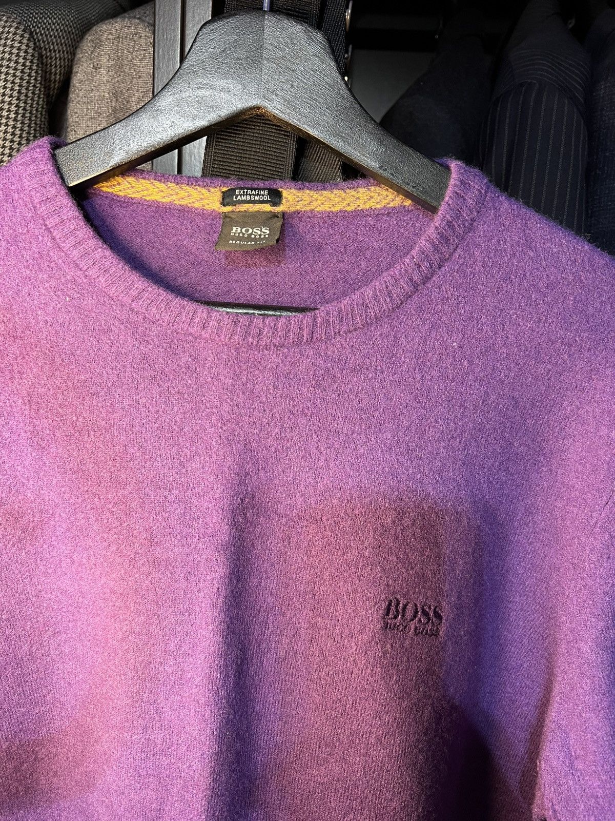 Hugo Boss Hugo Boss Wool Sweater - Purple. Size L Size US L / EU 52-54 / 3 - 2 Thumbnail