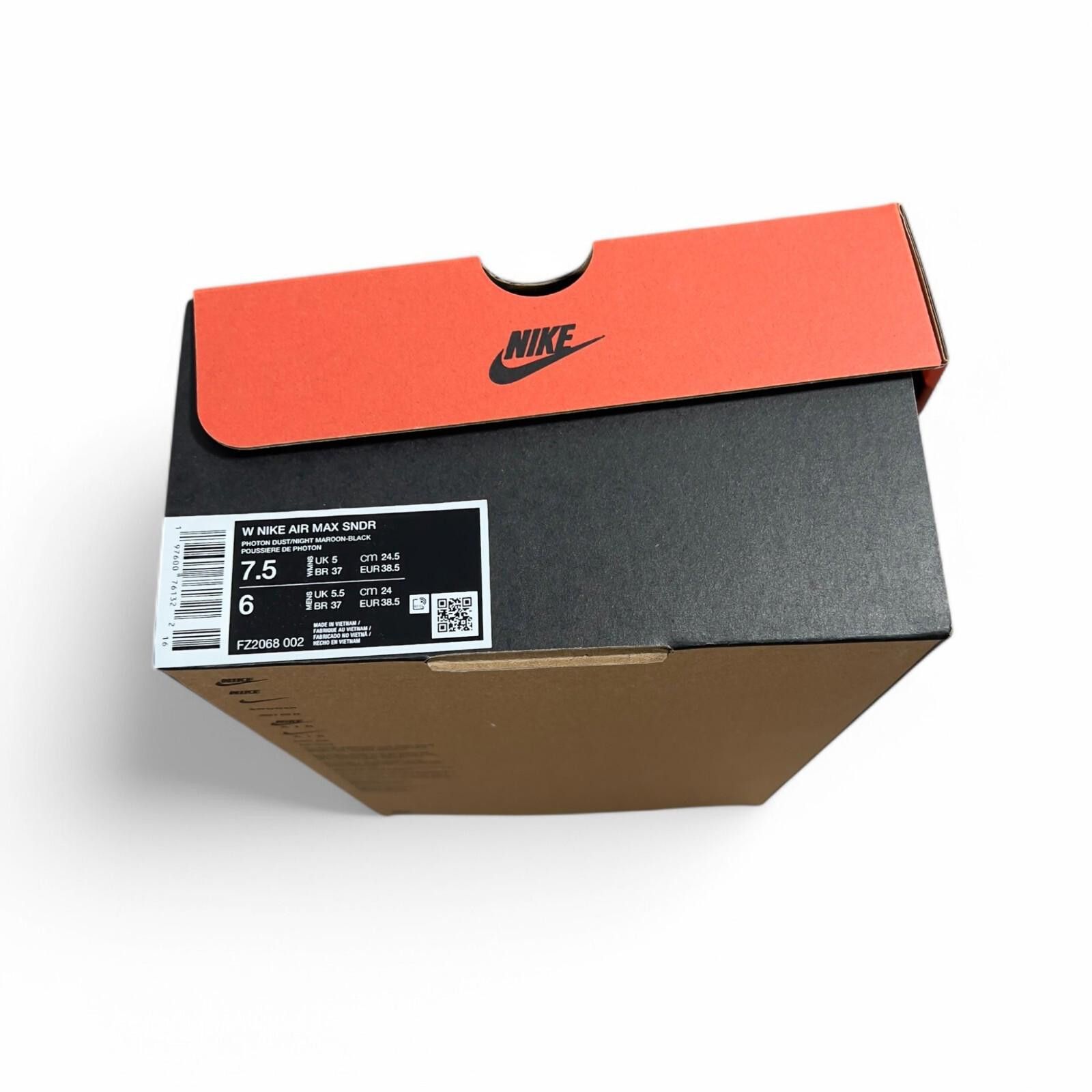 Nike 💥 Nike Air Max SNDR UK 5 Photon Dust Night Maroon Zip-Up Size US 7.5 / IT 37.5 - 6 Thumbnail