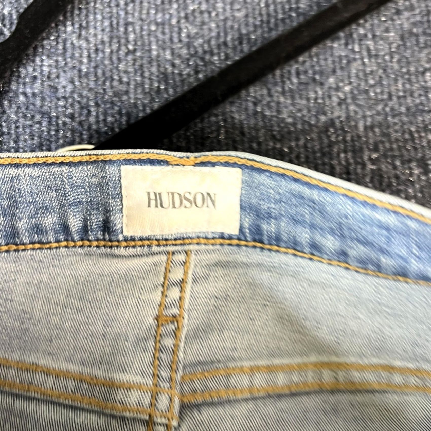 Hudson HUDSON Jeans Womens Light Wash Super Skinny Jeans Blue Denim Zip Fly Pockets Slim Fit 29 Inseam 32in Men? Womens Size 29" - 3 Thumbnail