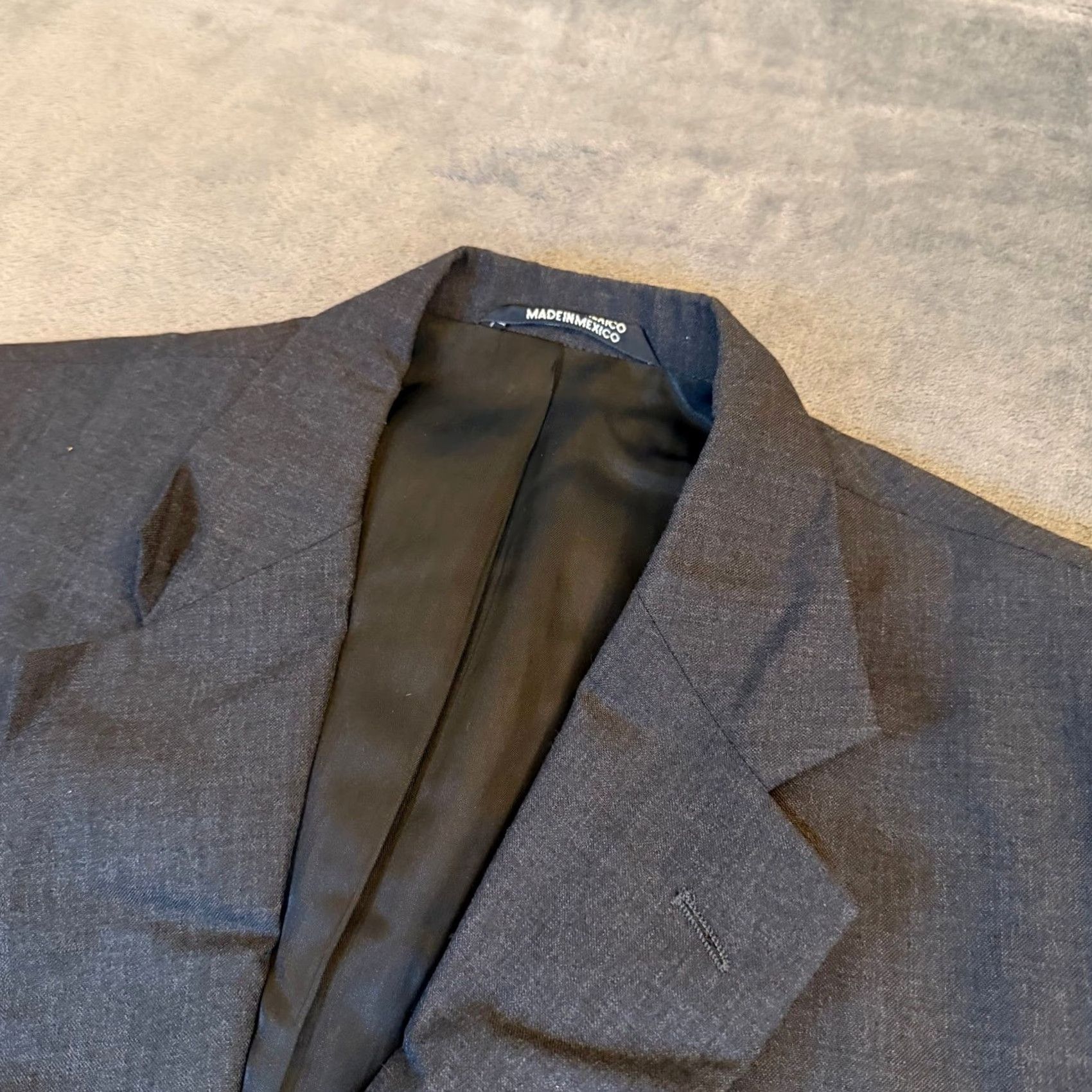 Stafford Stafford Blazer Jacket Mens 44 Short Gray Wool 2 Button Single-Breasted Business Vintage: No Size US 44 / EU 60 - 2 Thumbnail