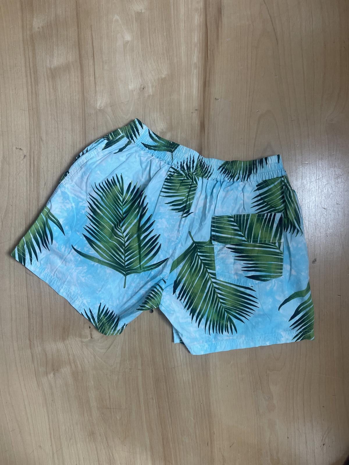 Designer Handsome Me Tropical Palm Print Shorts US Mens 32 Green Blue Size US 32 / EU 48 - 4 Thumbnail