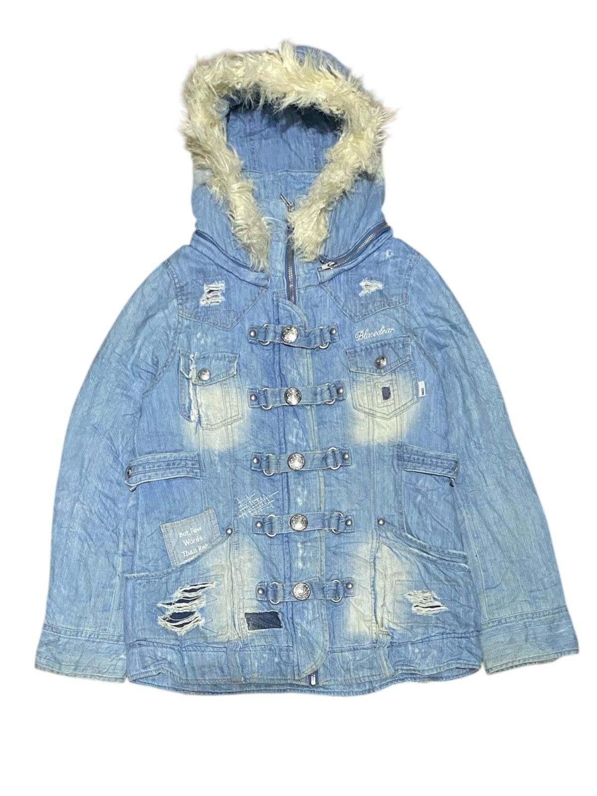 14th Addiction × If Six Was Nine × Japanese Brand Distressed Black Denim Jacket Size US M / EU 48-50 / 2 - 1 Thumbnail