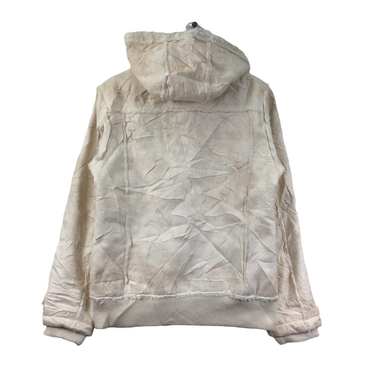 Vintage Vtg IN THE ATTIC Japan Shearling Trench Coat Hoodie Parka Size L / US 10 / IT 46 - 4 Thumbnail
