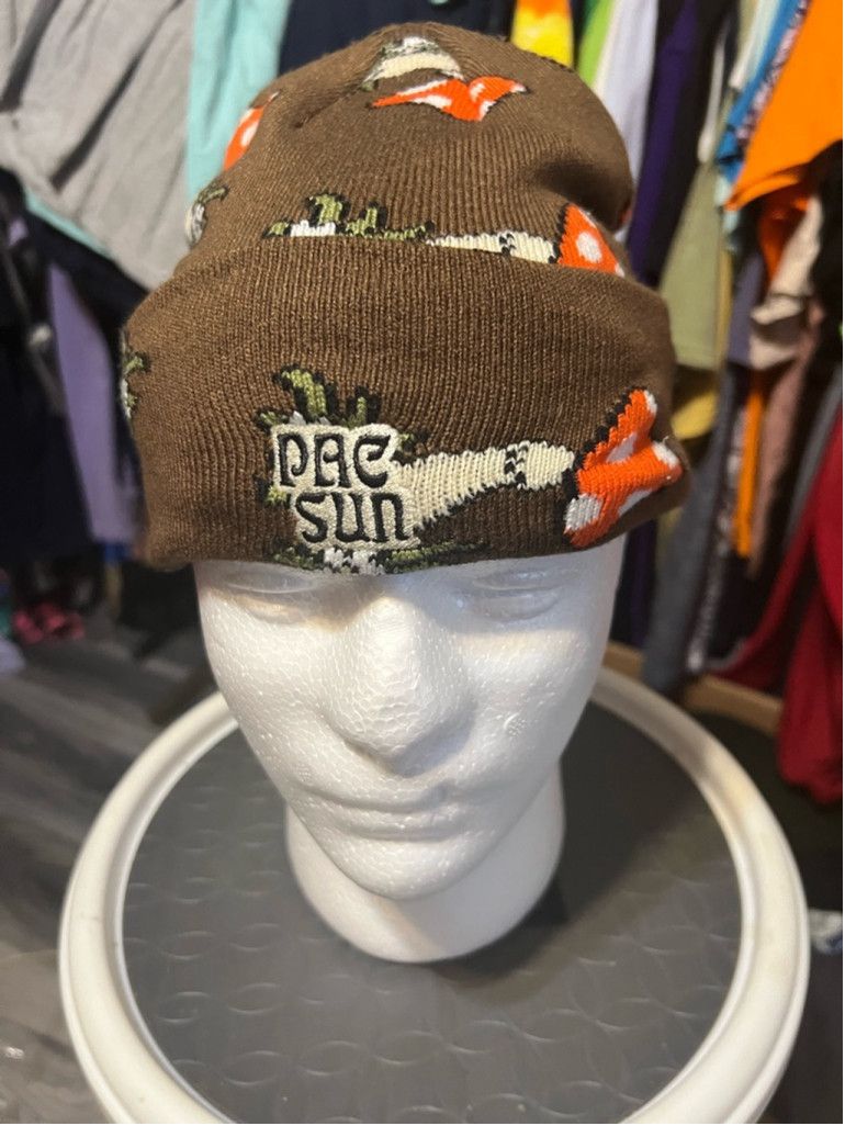 Pacsun Unisex PacSun Brown Mushroom Beanie One Size Size ONE SIZE - 1 Thumbnail