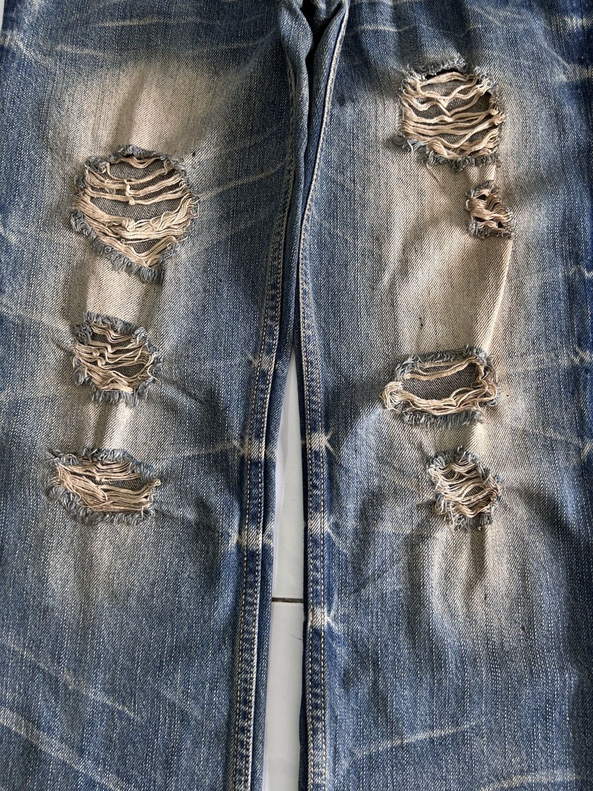 Japanese Brand Vintage Japanese Denim Distressed Mud Wash Jeans Size US 32 / EU 48 - 15 Thumbnail