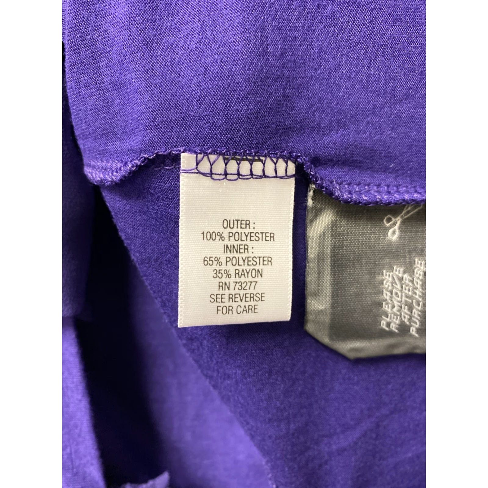 Vintage Simply Vera Vera Wang NWT Polyester Blouse Top Sleeveless Purple Holiday Party M 151-1 Size M / US 6-8 / IT 42-44 - 8 Thumbnail