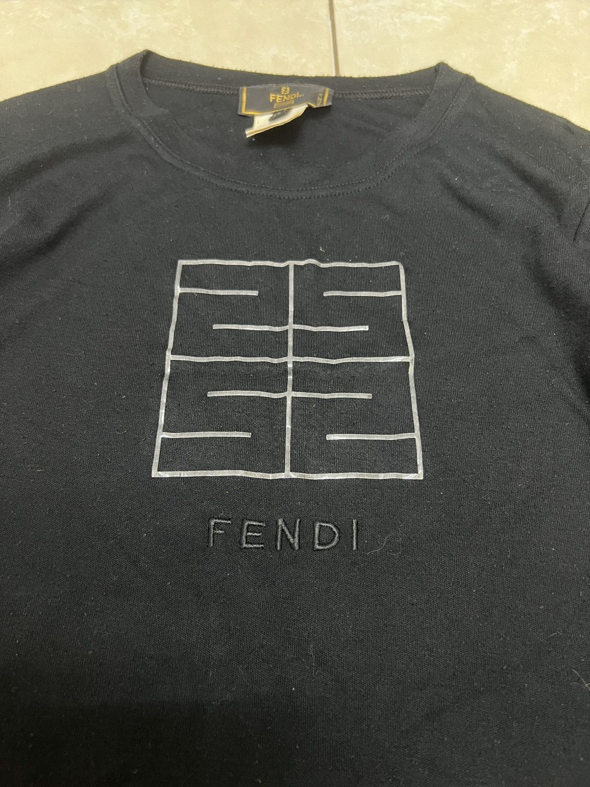 Fendi Vintage Fendi Long Sleeve Stretch Long Sleeve Tshirt Size S / US 4 / IT 40 - 3 Thumbnail