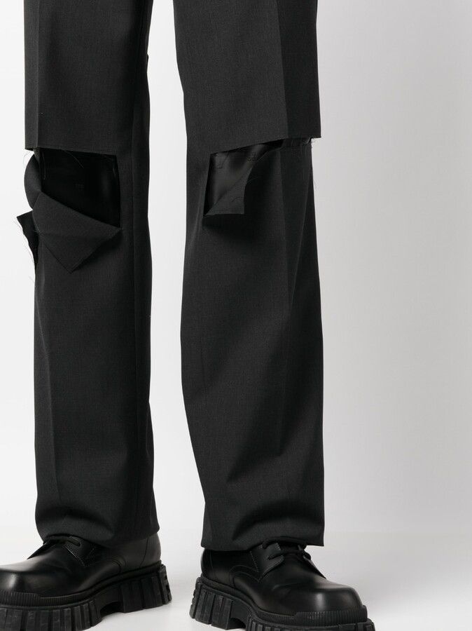 Givenchy Givenchy Ripped Wool Trousers Size US 34 / EU 50 - 3 Thumbnail