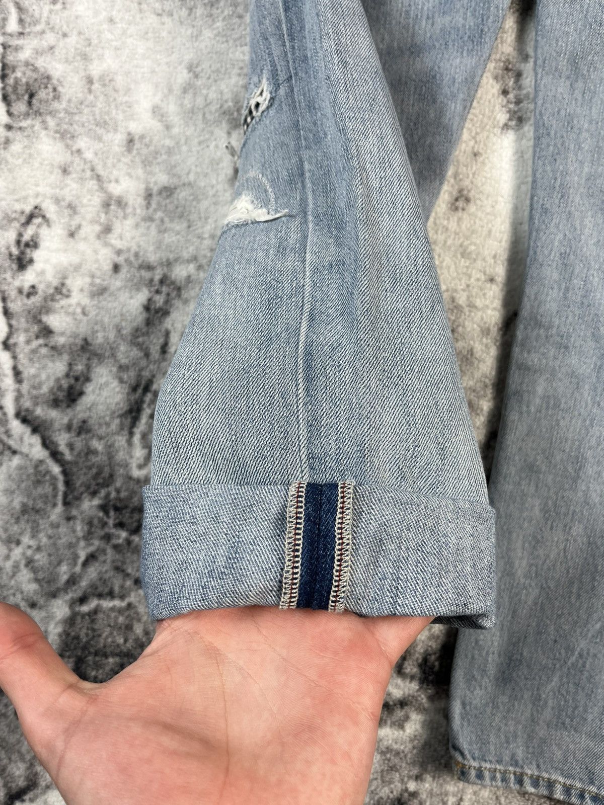 Polo Ralph Lauren Polo Ralph Lauren Patchwork Distressed Denim Jeans Size 27" / US 4 / IT 40 - 17 Thumbnail