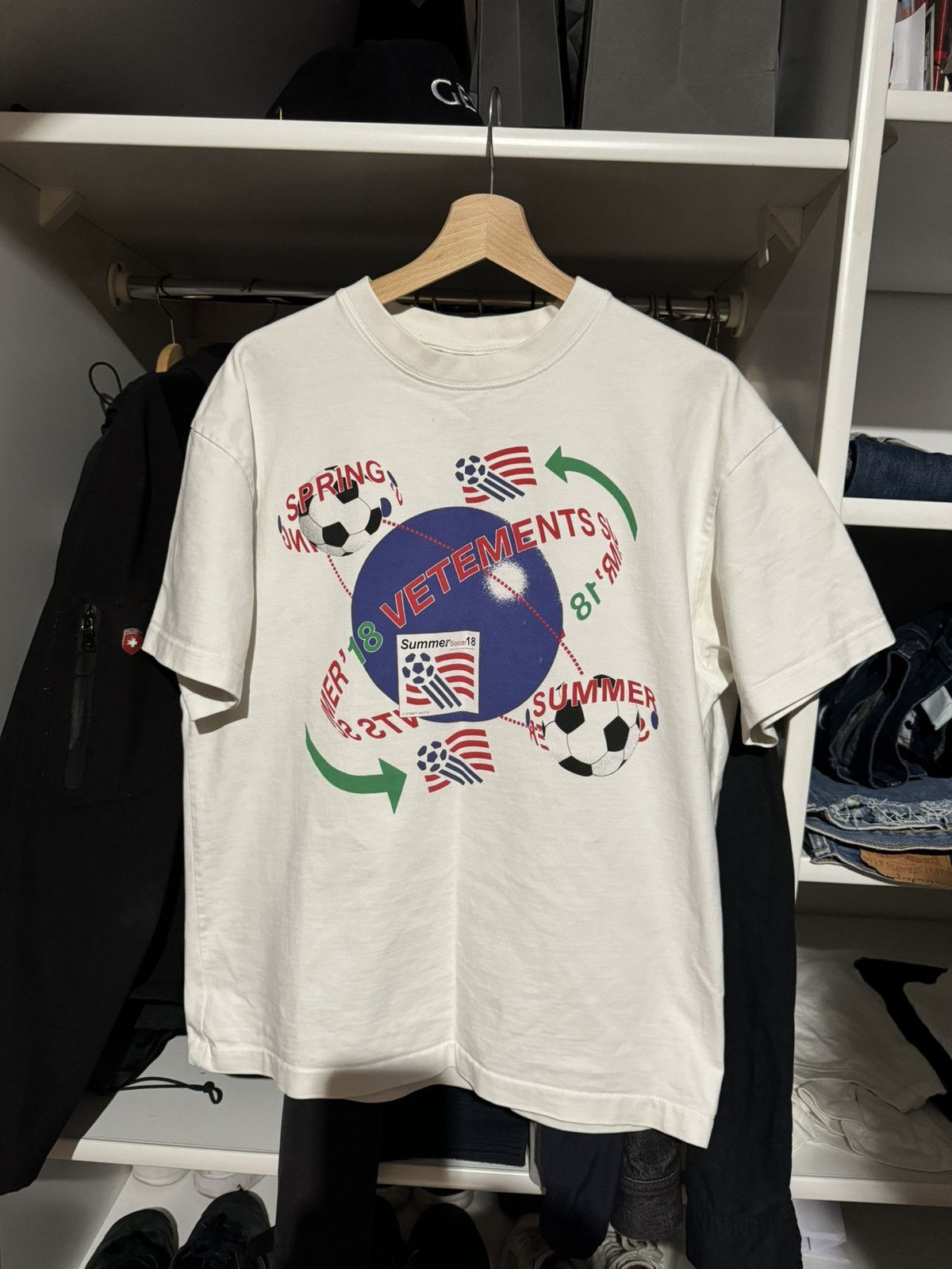 Vetements Vetements 2018 football tee | Grailed