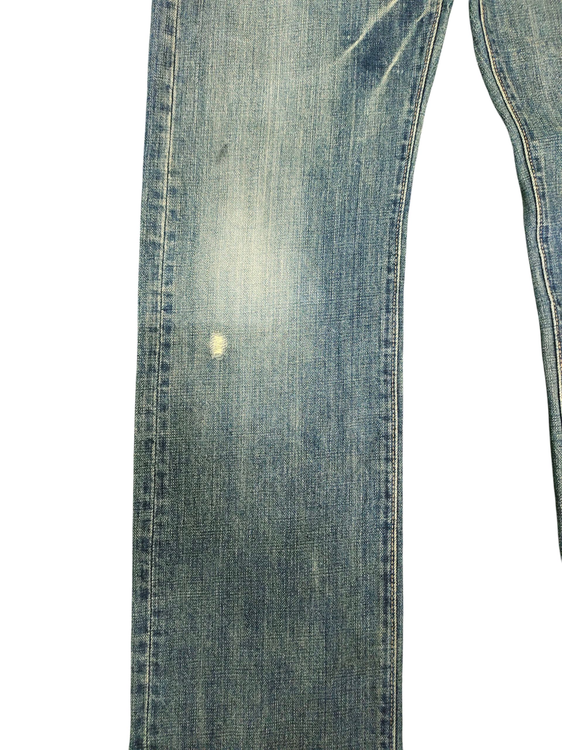 Comme des Garcons × Undercover Quadro Japan Clawmark Distress Faded Denim Jeans Size US 30 / EU 46 - 4 Thumbnail
