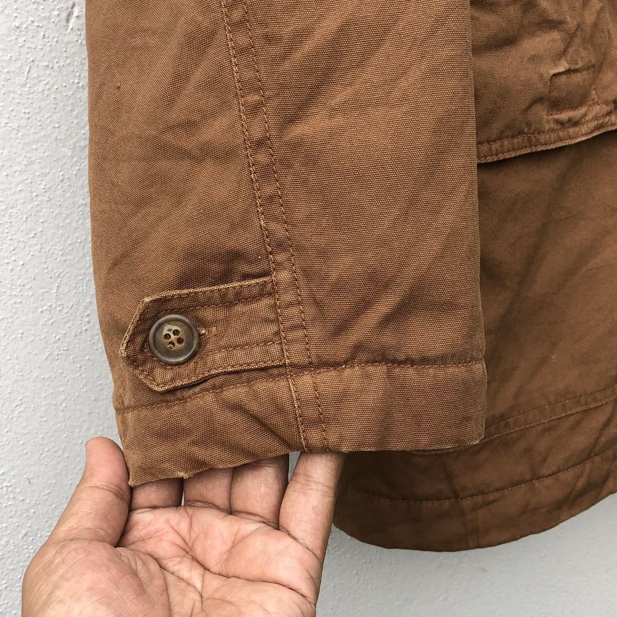 Vintage Vintage Canvas Brown Button Up Collar Coduray Chore Jacket Size US L / EU 52-54 / 3 - 11 Thumbnail