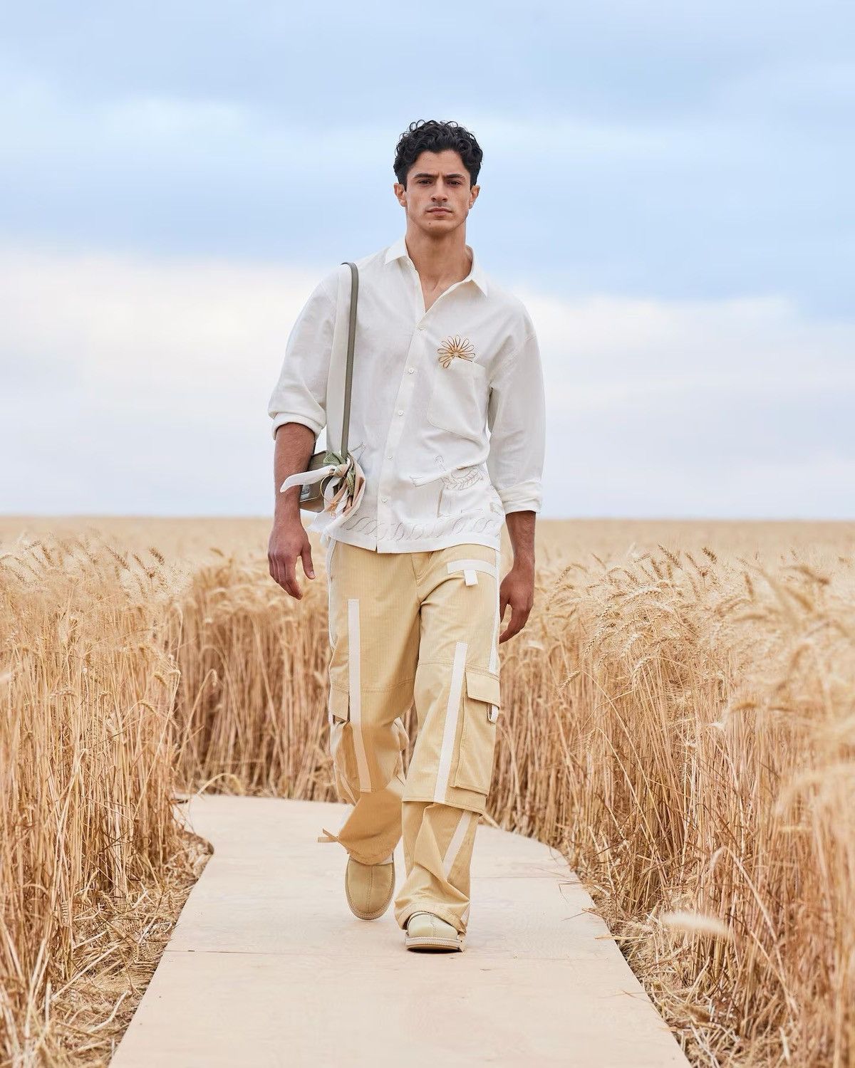 Jacquemus Jacquemus “L’Amour” SS21 Light Green Herringbone Tape Pants Size US 31 - 3 Thumbnail